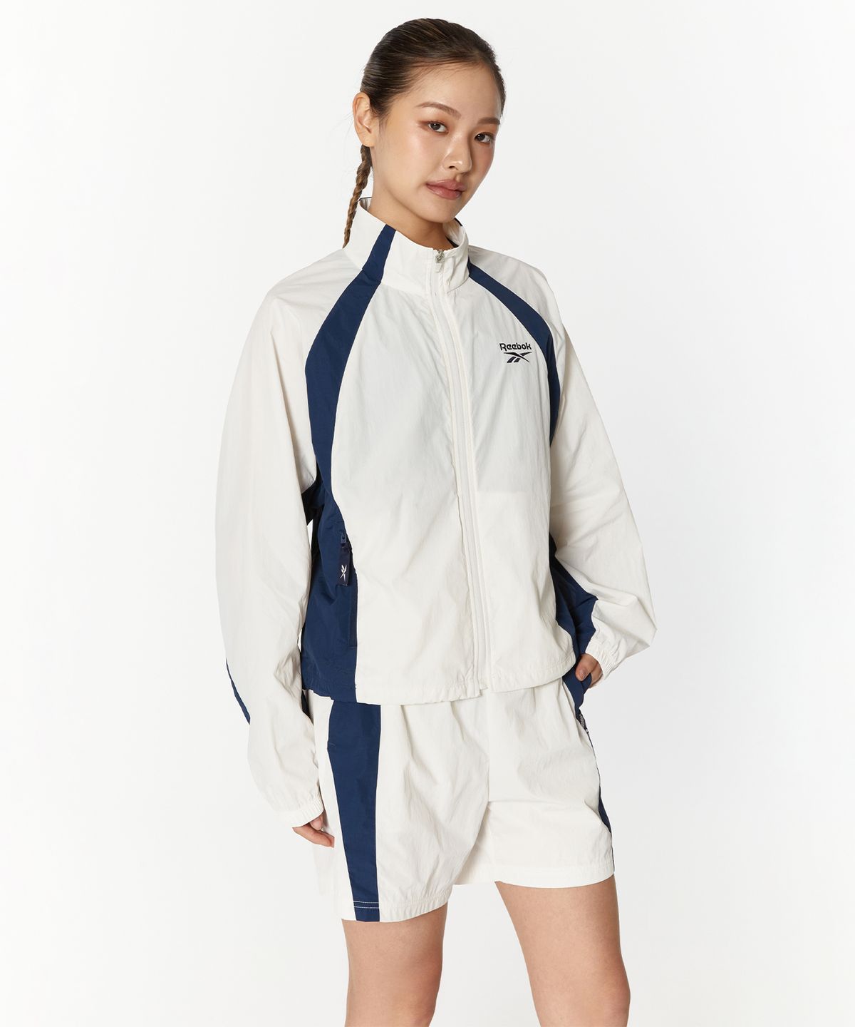 리복(REEBOK) 벡터 플래시 쇼츠 (W) - 화이트:네이비