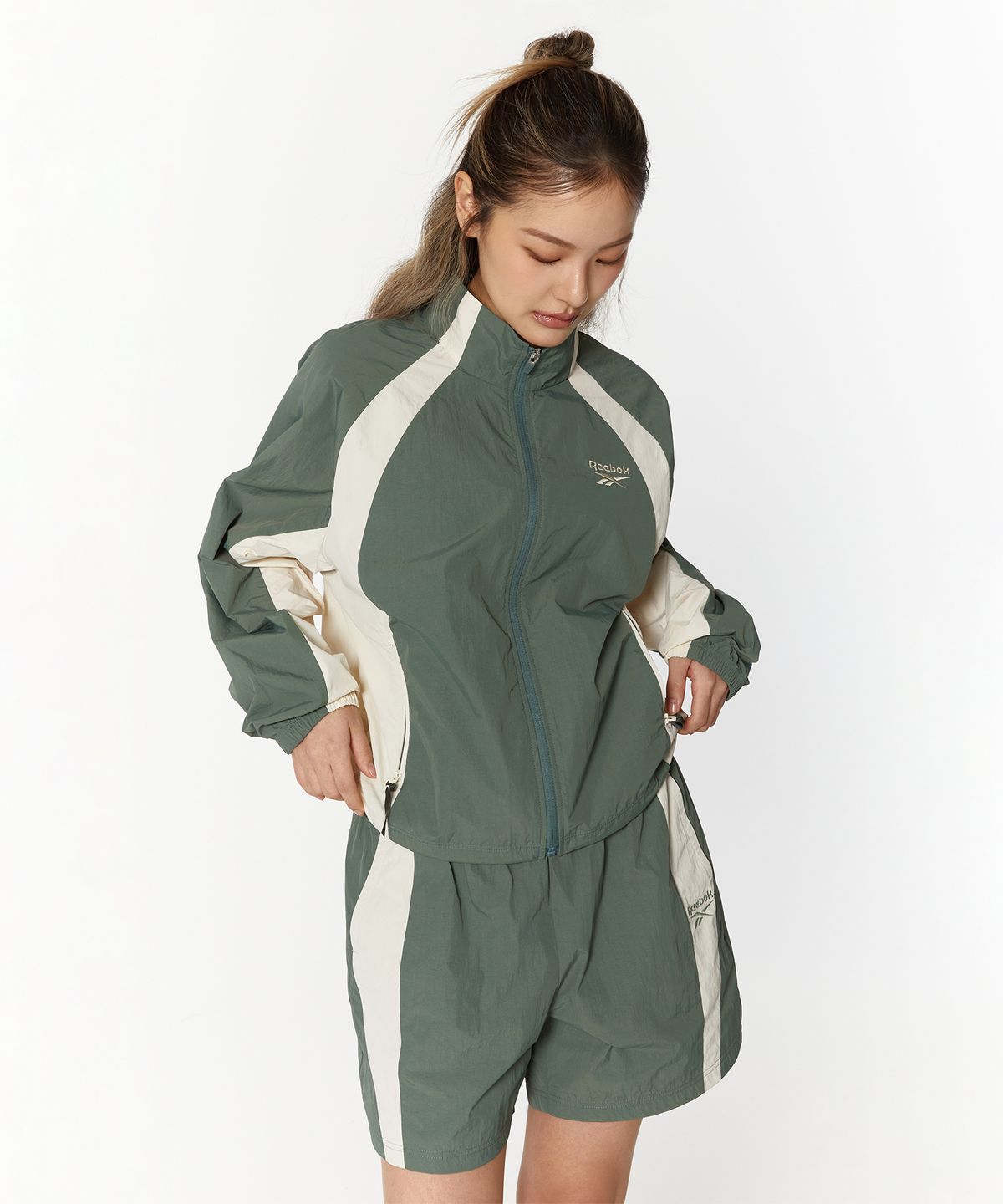 리복(REEBOK) 벡터 플래시 쇼츠 (W) - 그린:베이지