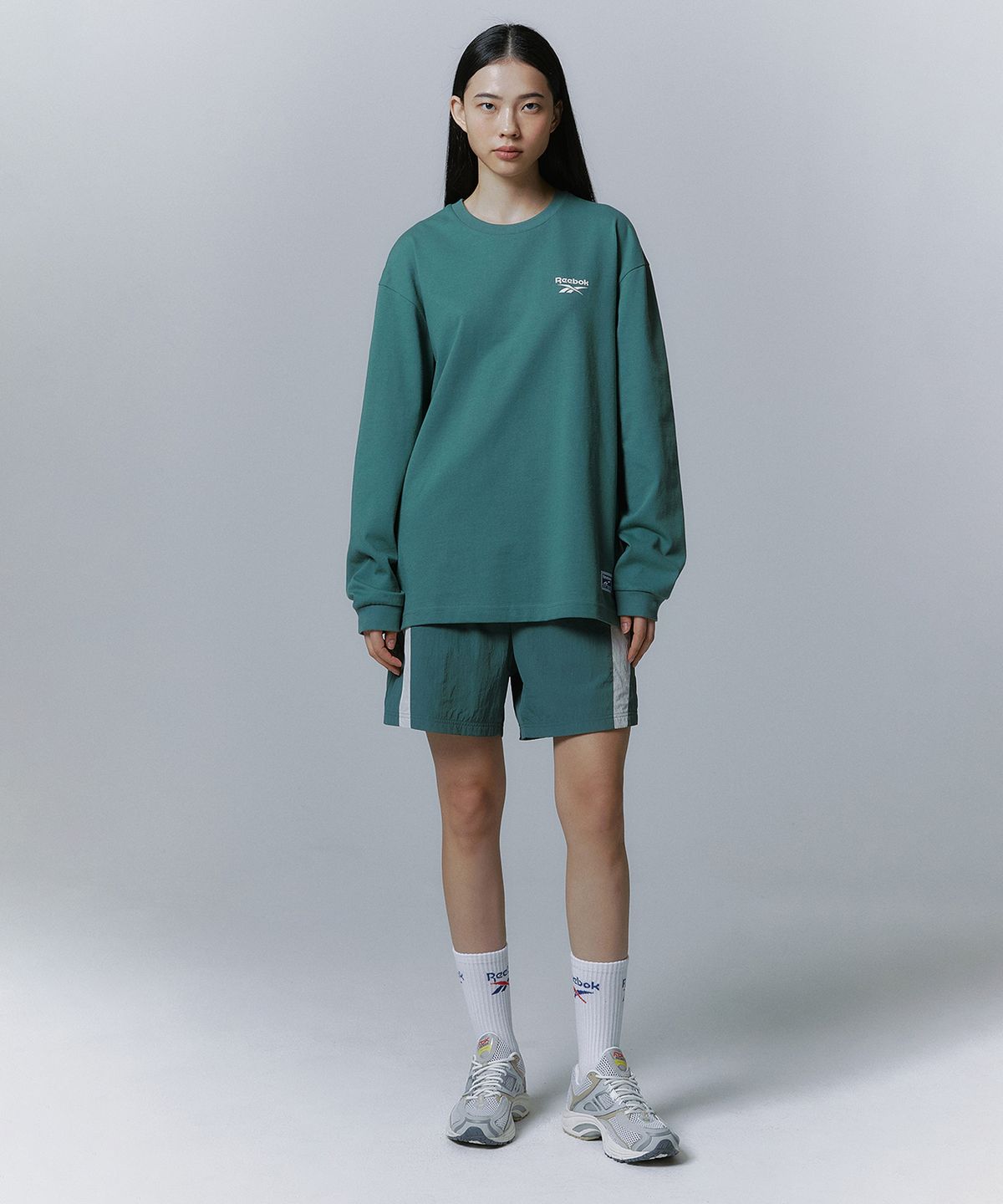 리복(REEBOK) 벡터 플래시 쇼츠 (W) - 그린:베이지