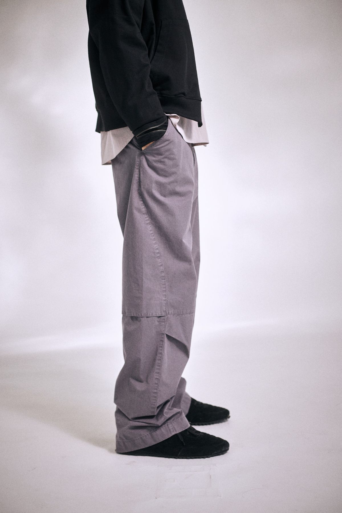 해칭룸(HATCHINGROOM) Vented Pants Faded Purple