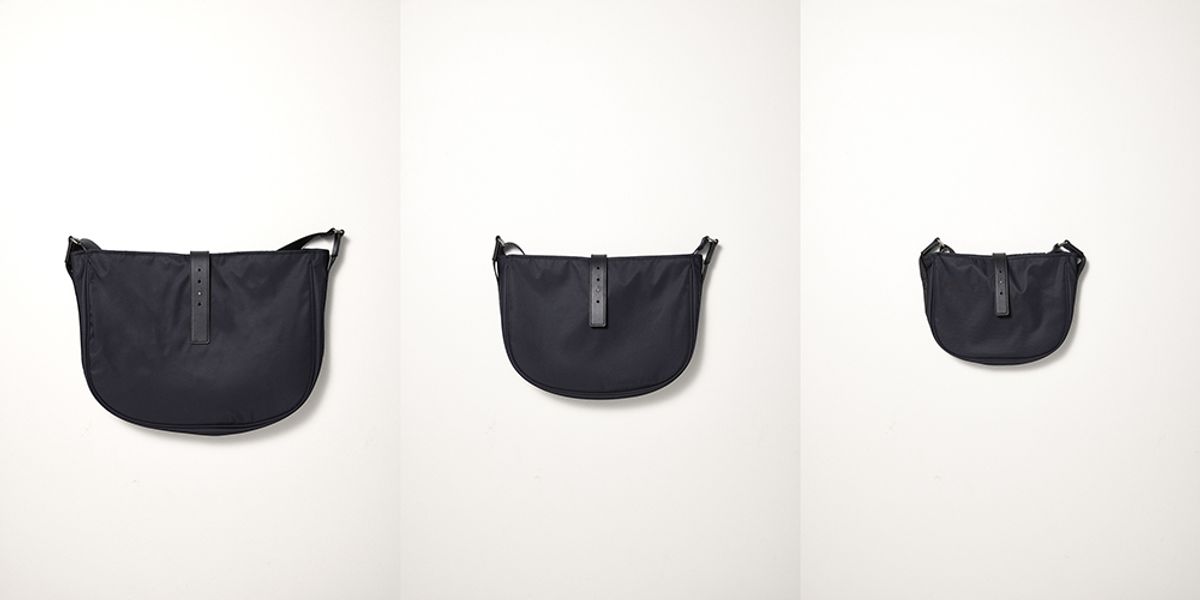 해칭룸(HATCHINGROOM) Wavy Bag Middle High Density Nylon BlacK