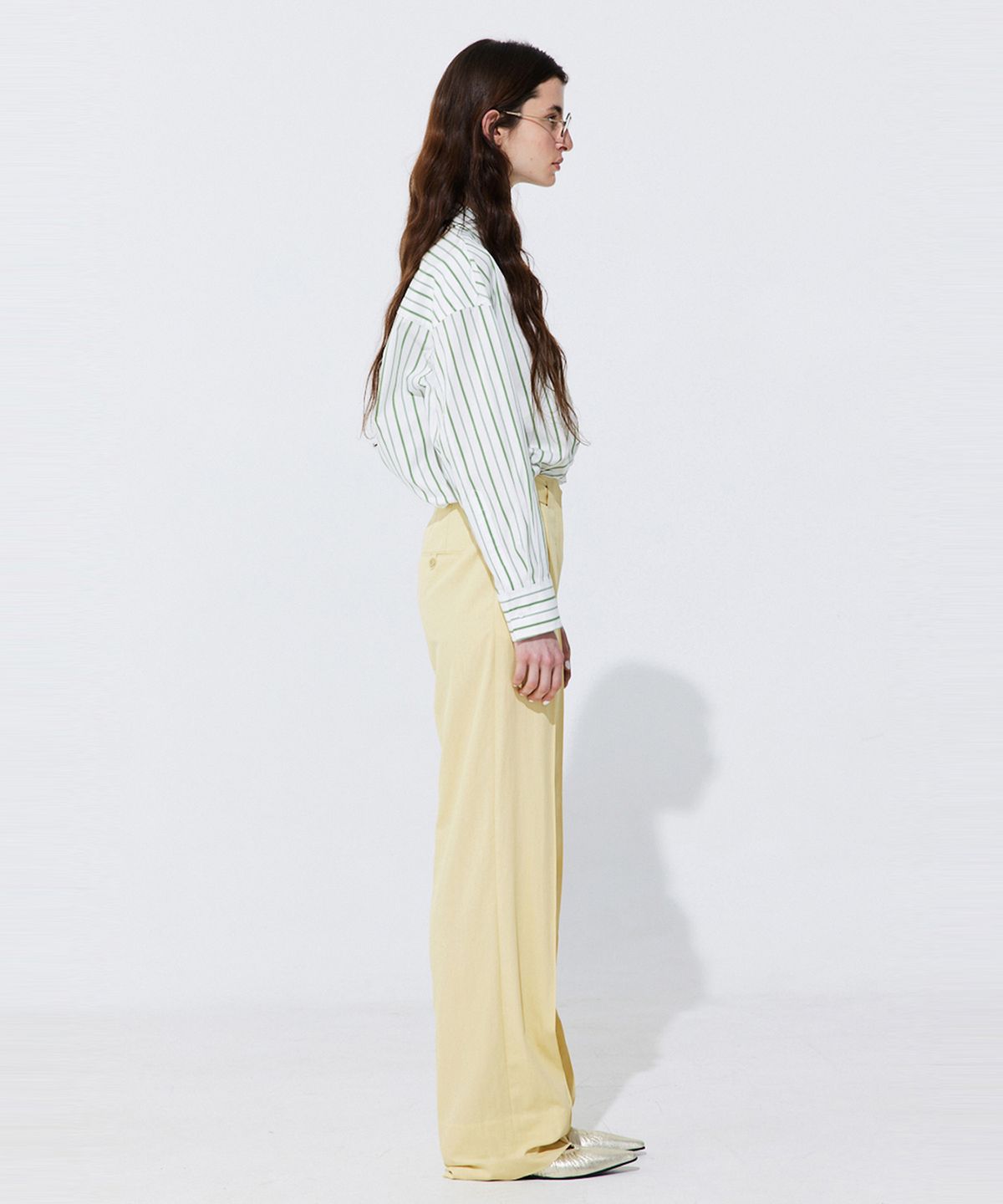 분더캄머(WNDERKAMMER) Belted Straight Trousers_Yellow (벨티드 스트레이드 트라우저_옐로우)