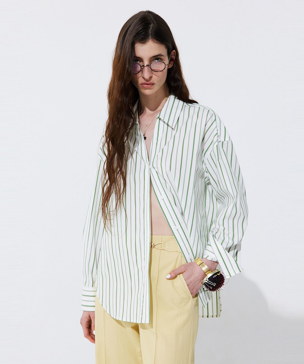 분더캄머(WNDERKAMMER) Belted Straight Trousers_Yellow (벨티드 스트레이드 트라우저_옐로우)