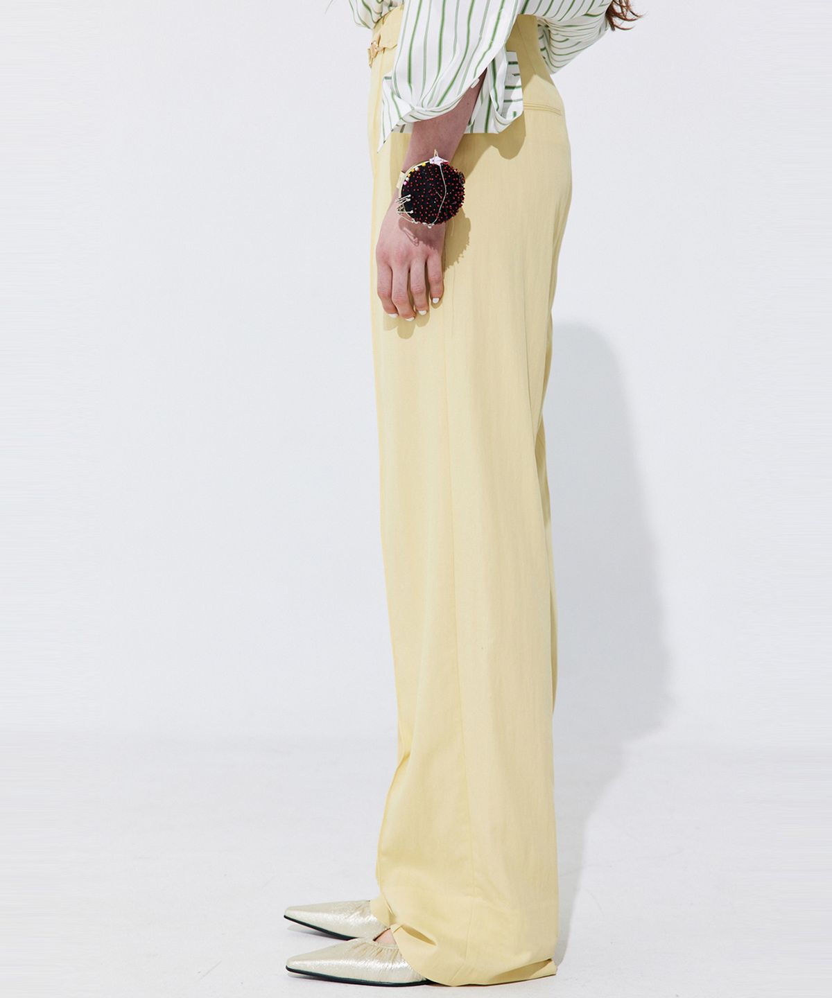 분더캄머(WNDERKAMMER) Belted Straight Trousers_Yellow (벨티드 스트레이드 트라우저_옐로우)