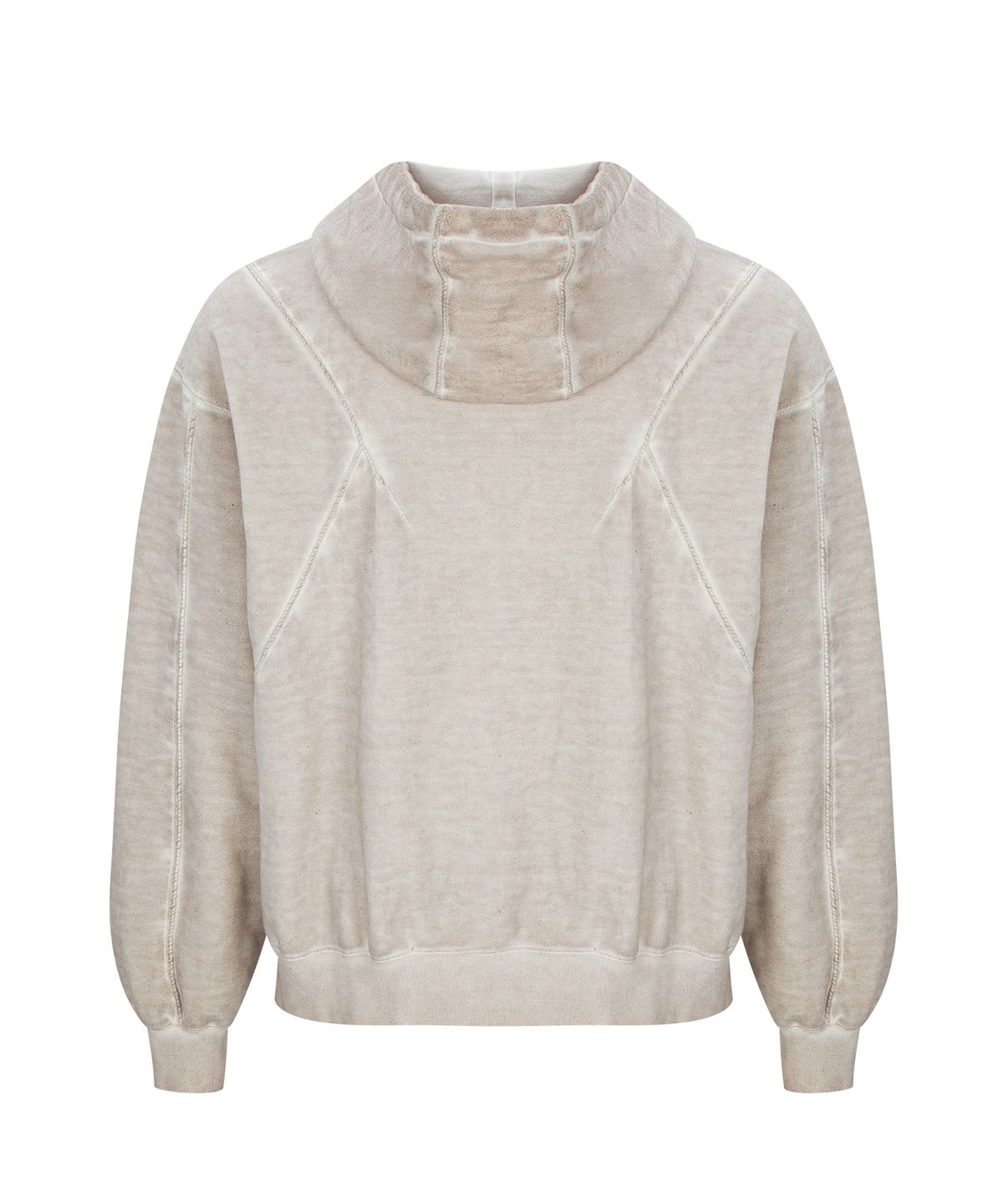 언지미크(UNGIMMICK) VINTAGE WASHED PIPING HOODIE (SAND BEIGE)