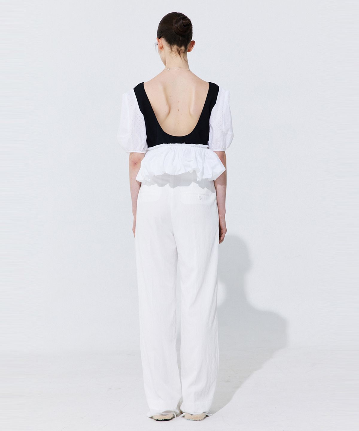분더캄머(WNDERKAMMER) Belted Straight Trousers_White (벨티드 스트레이드 트라우저_화이트)