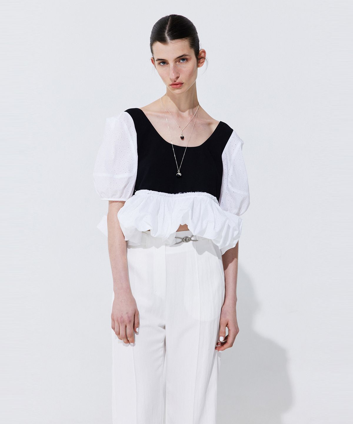 분더캄머(WNDERKAMMER) Belted Straight Trousers_White (벨티드 스트레이드 트라우저_화이트)