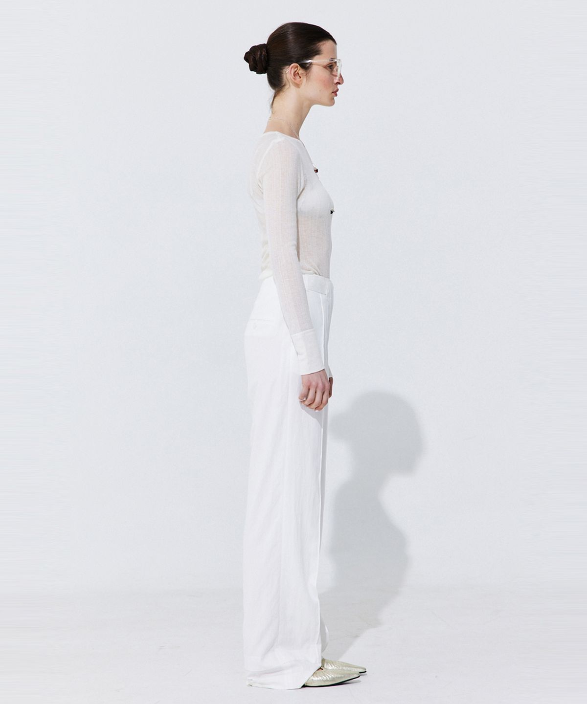 분더캄머(WNDERKAMMER) Belted Straight Trousers_White (벨티드 스트레이드 트라우저_화이트)