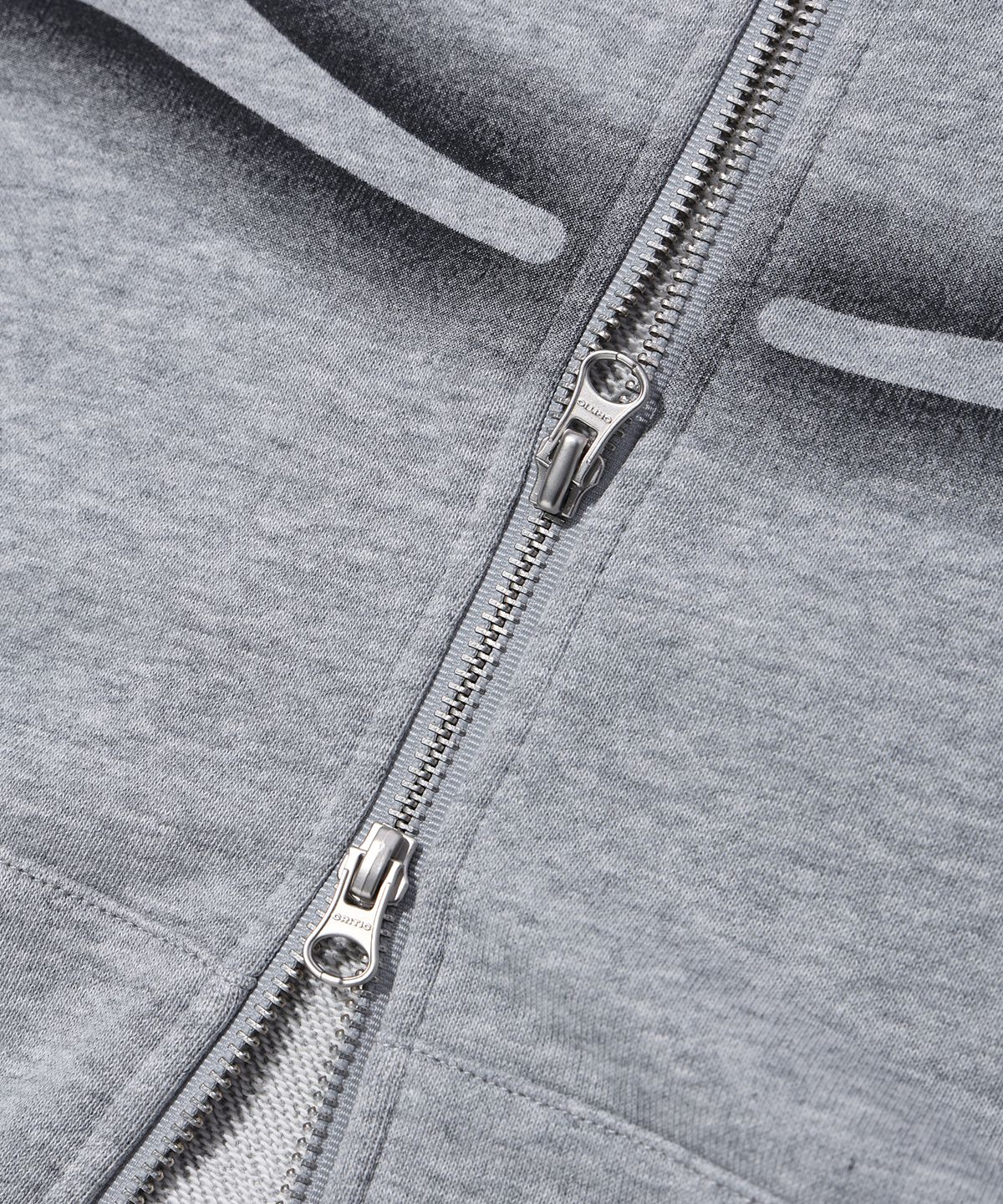 크리틱(CRITIC) WORMHOLE LOGO HOODIE ZIP-UP MELANGE GREY