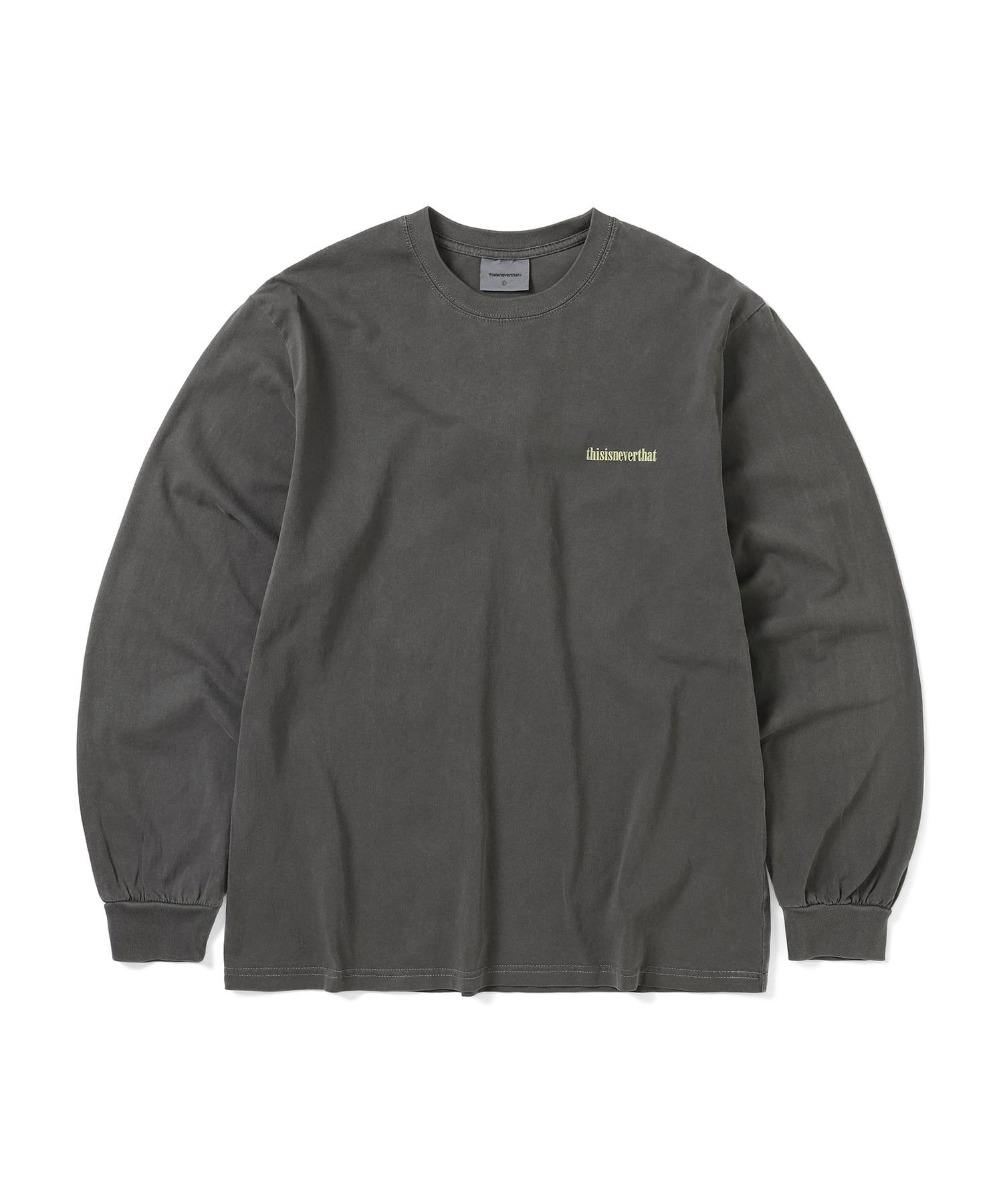 MUSINSA | thisisneverthat® Flame Onyx L/S Tee Charcoal