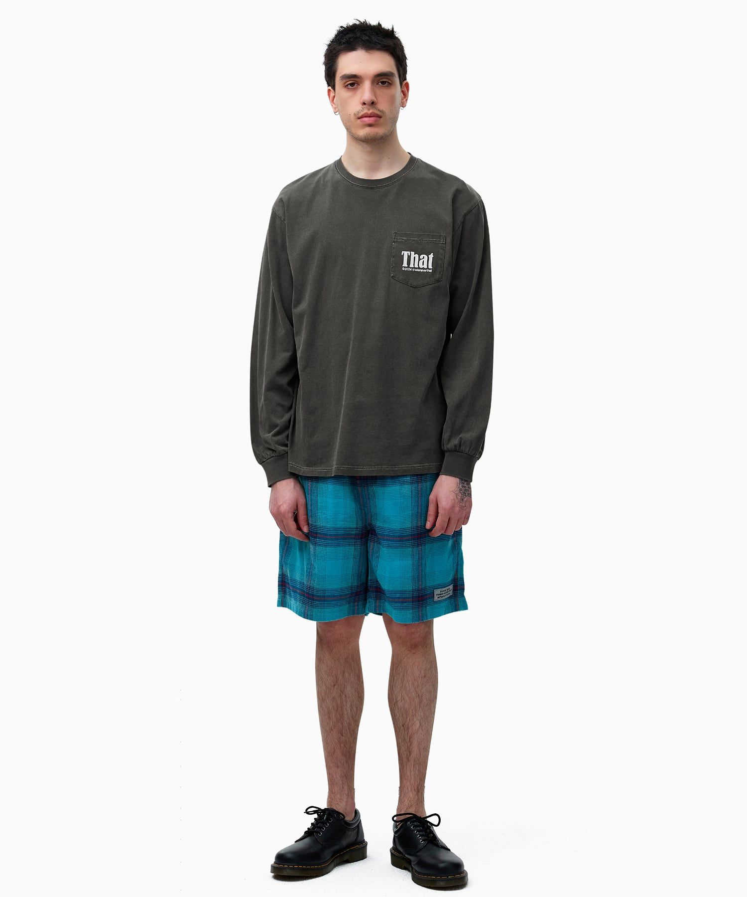 【THISISNEVERTHAT】That Pocket L/S Tee Charcoal That Pocket L/S Tee - thisisneverthat®