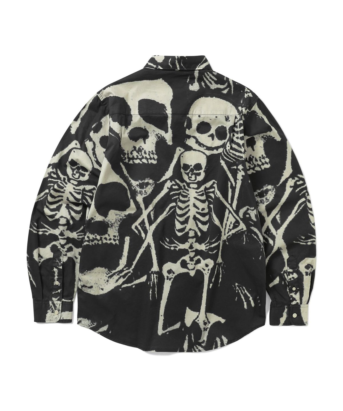 디스이즈네버댓(THISISNEVERTHAT) Skeletons Shirt Washed Black