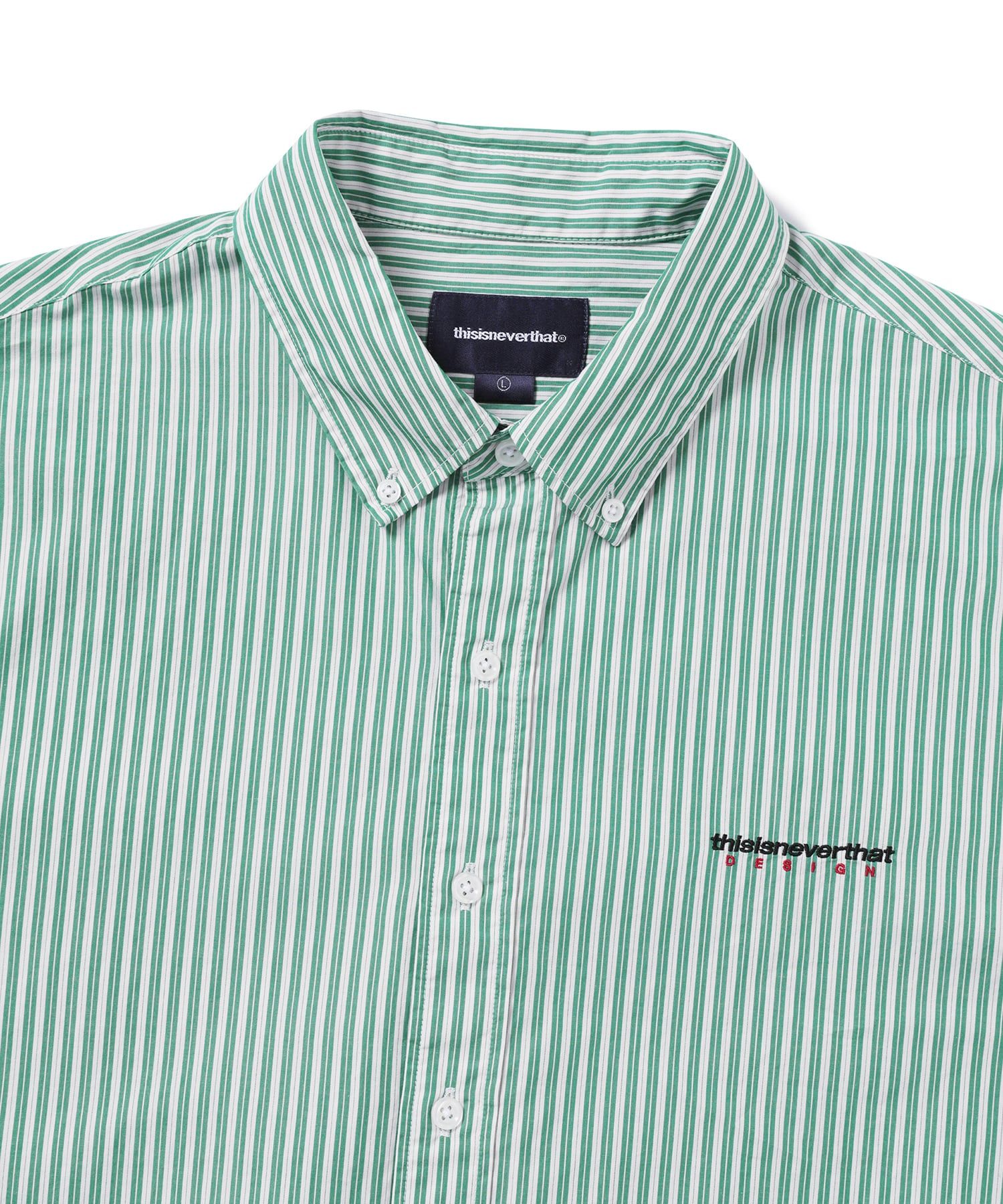 さらに100円引き◆thisisneverthat◆DSN Striped Shirt thisisneverthat DSN striped shirt | BLUE | SEVENSTORE