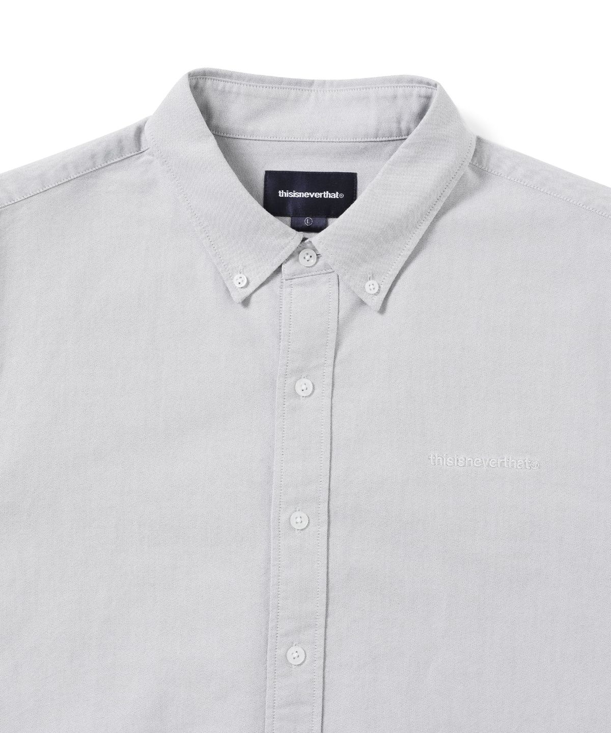 디스이즈네버댓(THISISNEVERTHAT) T-Logo Oxford Shirt Grey