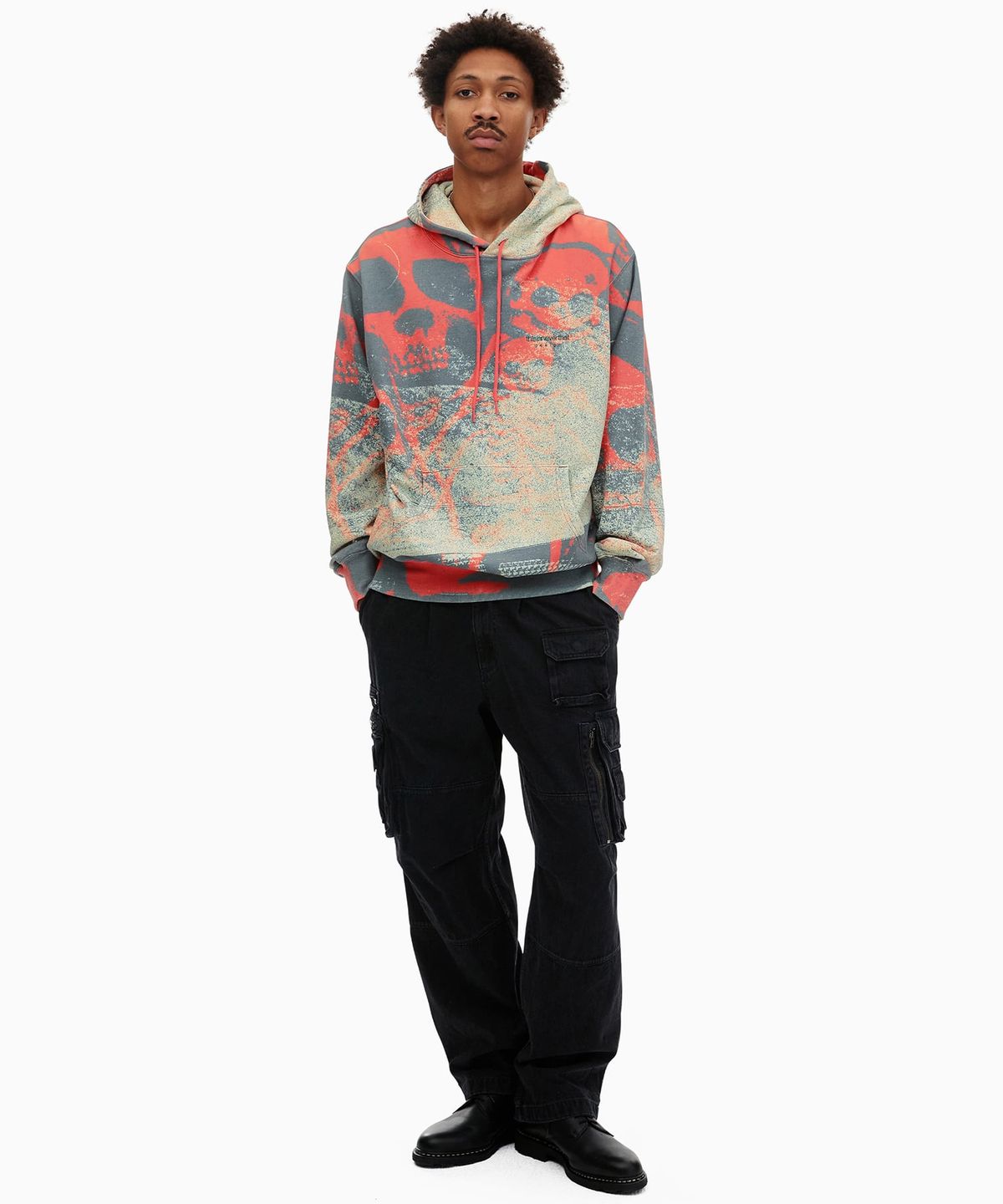 디스이즈네버댓(THISISNEVERTHAT) Skeletons Hoodie Red