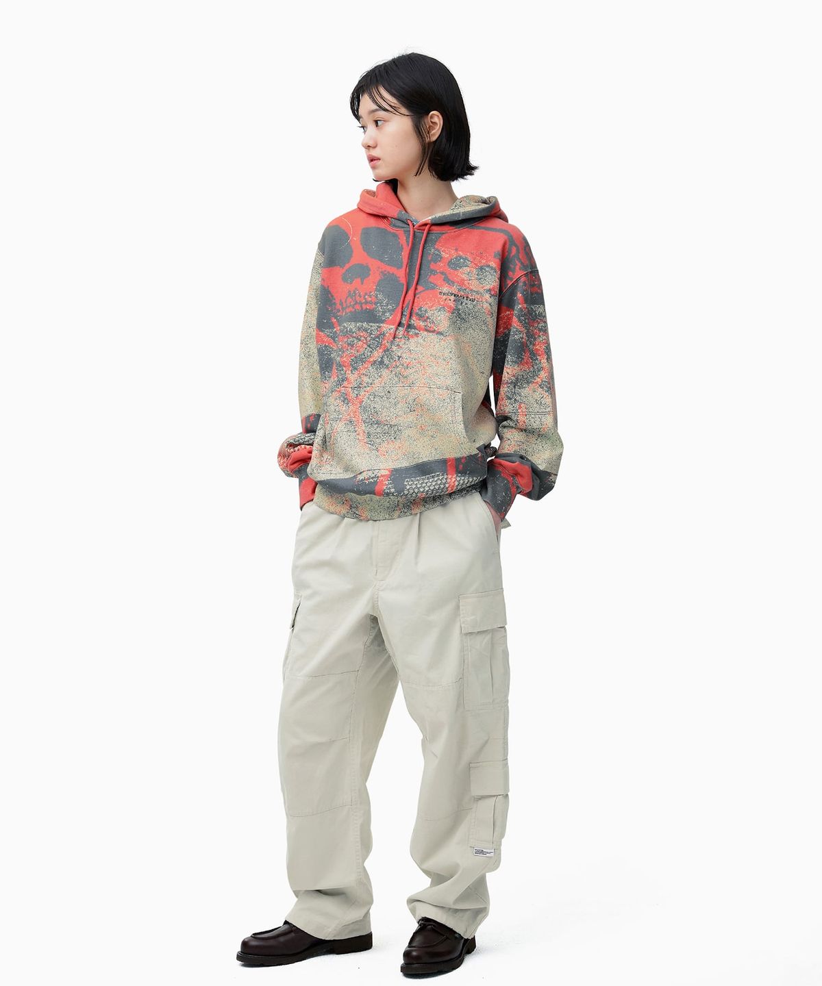 디스이즈네버댓(THISISNEVERTHAT) Skeletons Hoodie Red