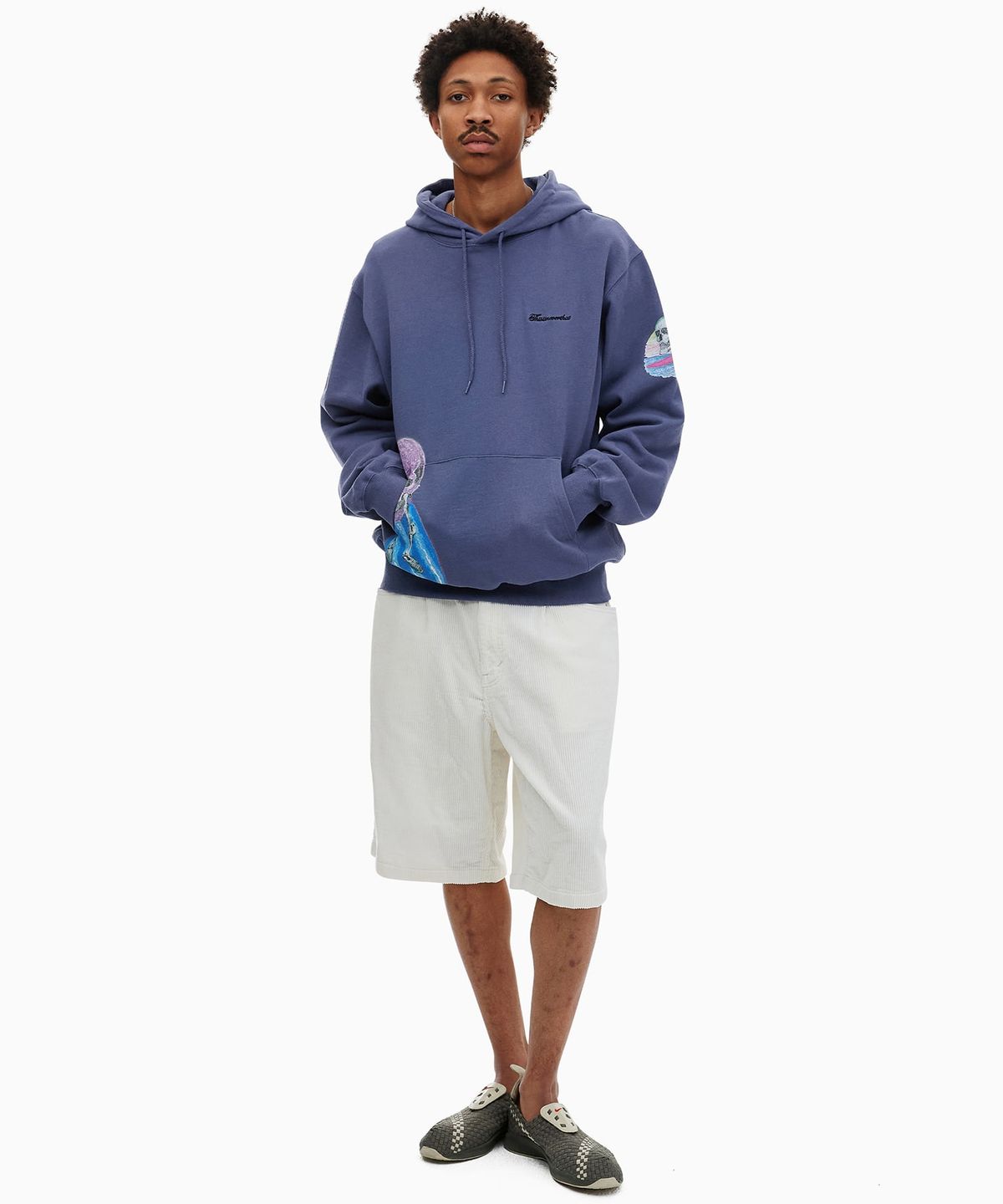 디스이즈네버댓(THISISNEVERTHAT) Surfing Skull Hoodie Purple Blue