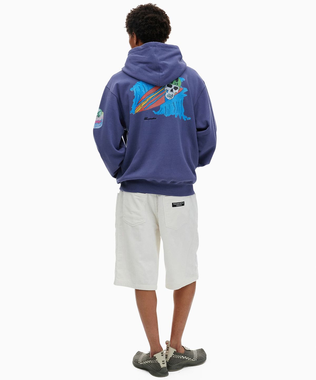 디스이즈네버댓(THISISNEVERTHAT) Surfing Skull Hoodie Purple Blue