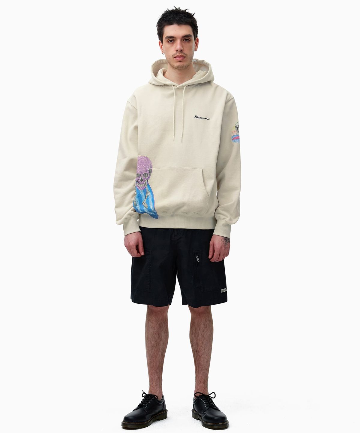 디스이즈네버댓(THISISNEVERTHAT) Surfing Skull Hoodie Natural