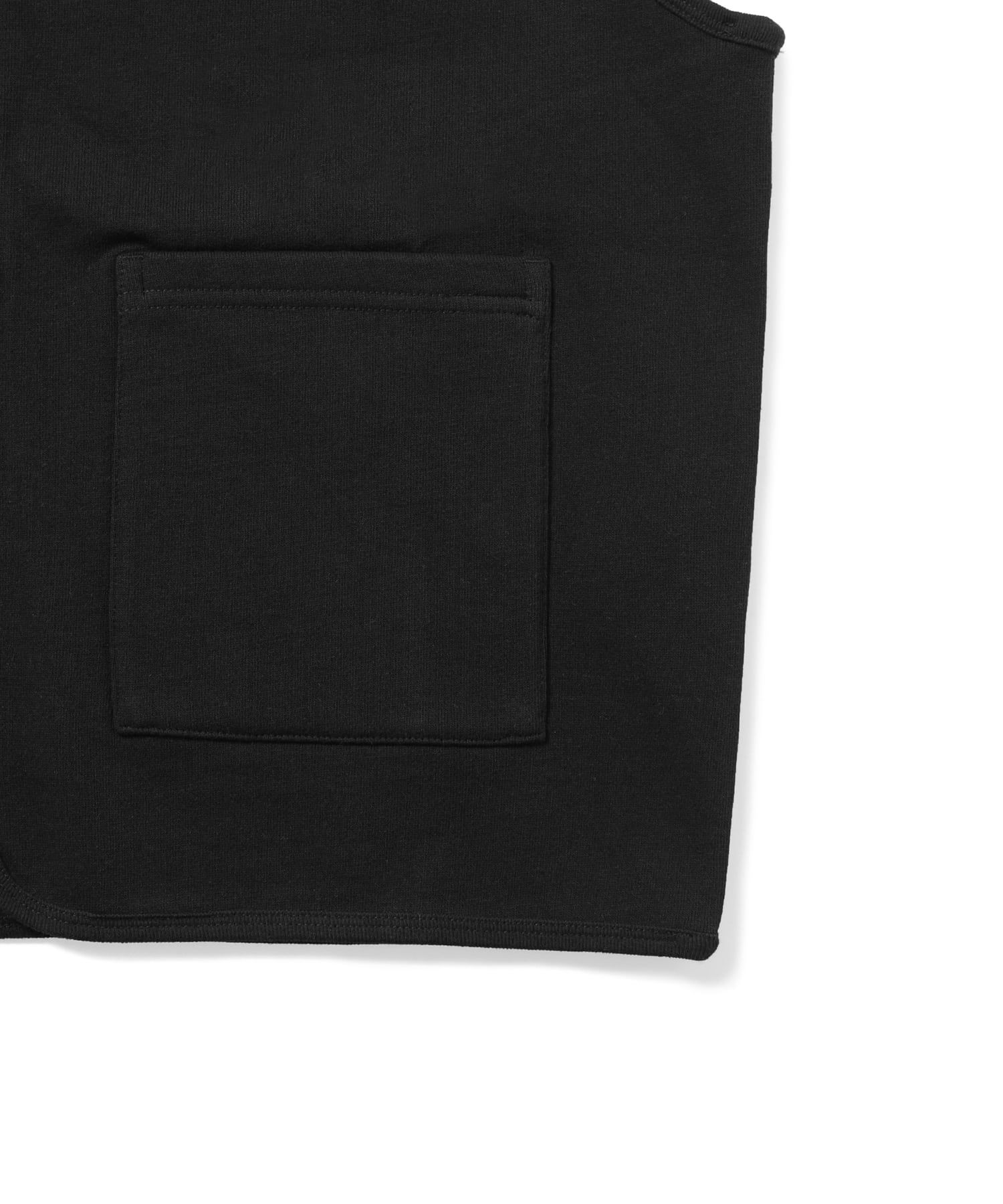 【THISISNEVERTHAT】Zip Sweat Vest Black Zip Sweat Vest - thisisneverthat®