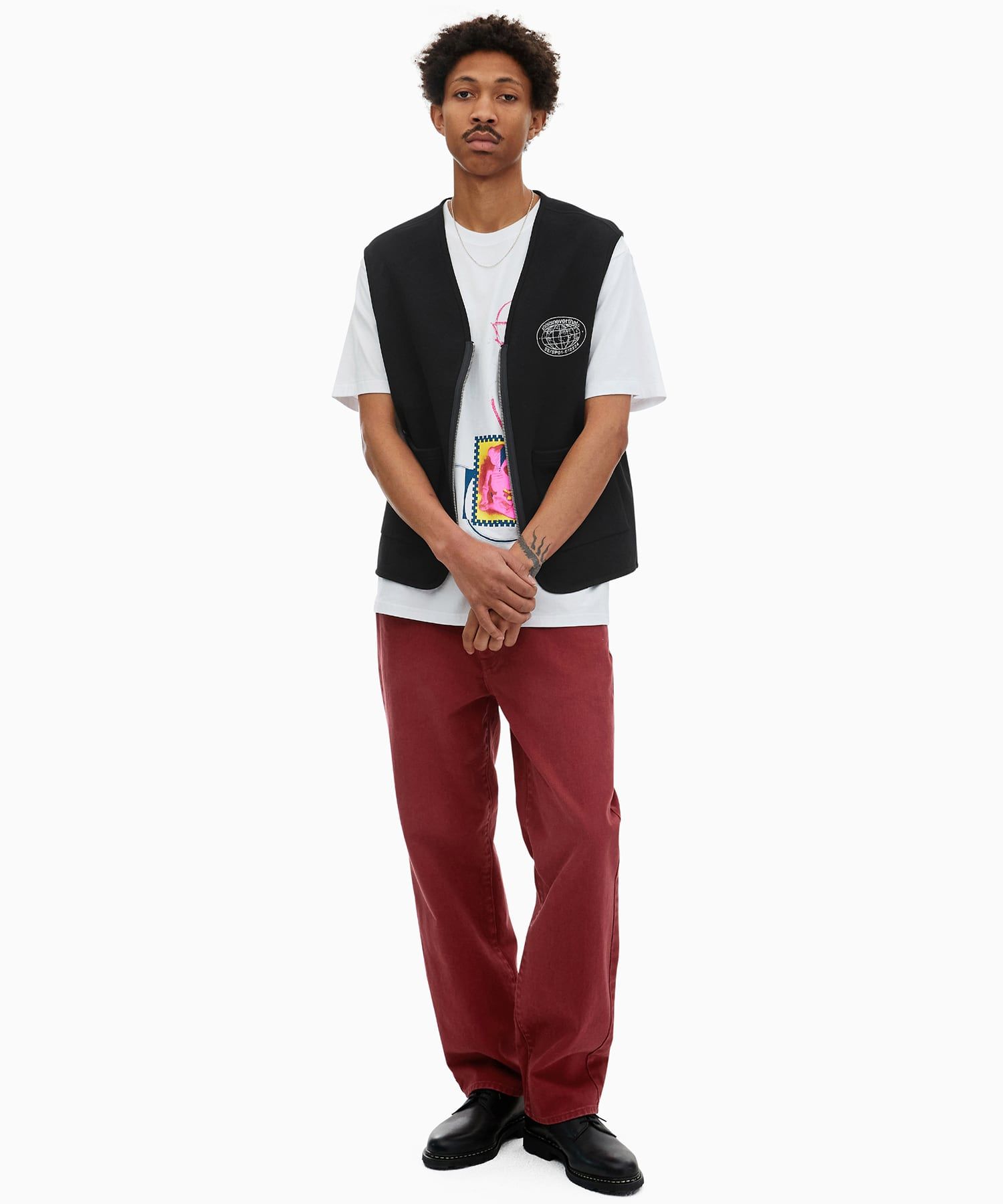 【THISISNEVERTHAT】Zip Sweat Vest Black MUSINSA | thisisneverthat® Zip Sweat Vest Black