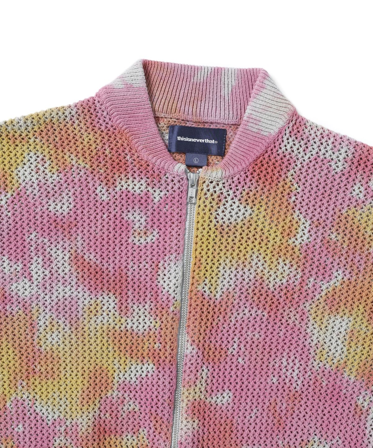 디스이즈네버댓(THISISNEVERTHAT) Net Knit Jacket Pink