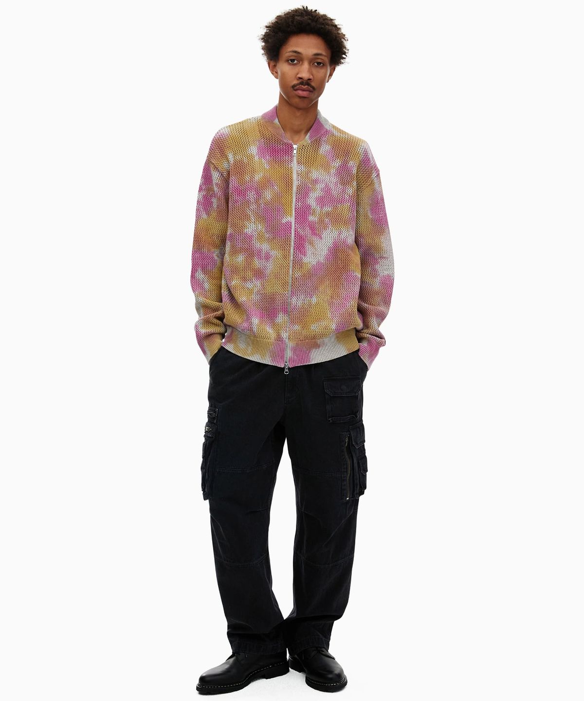 디스이즈네버댓(THISISNEVERTHAT) Net Knit Jacket Pink