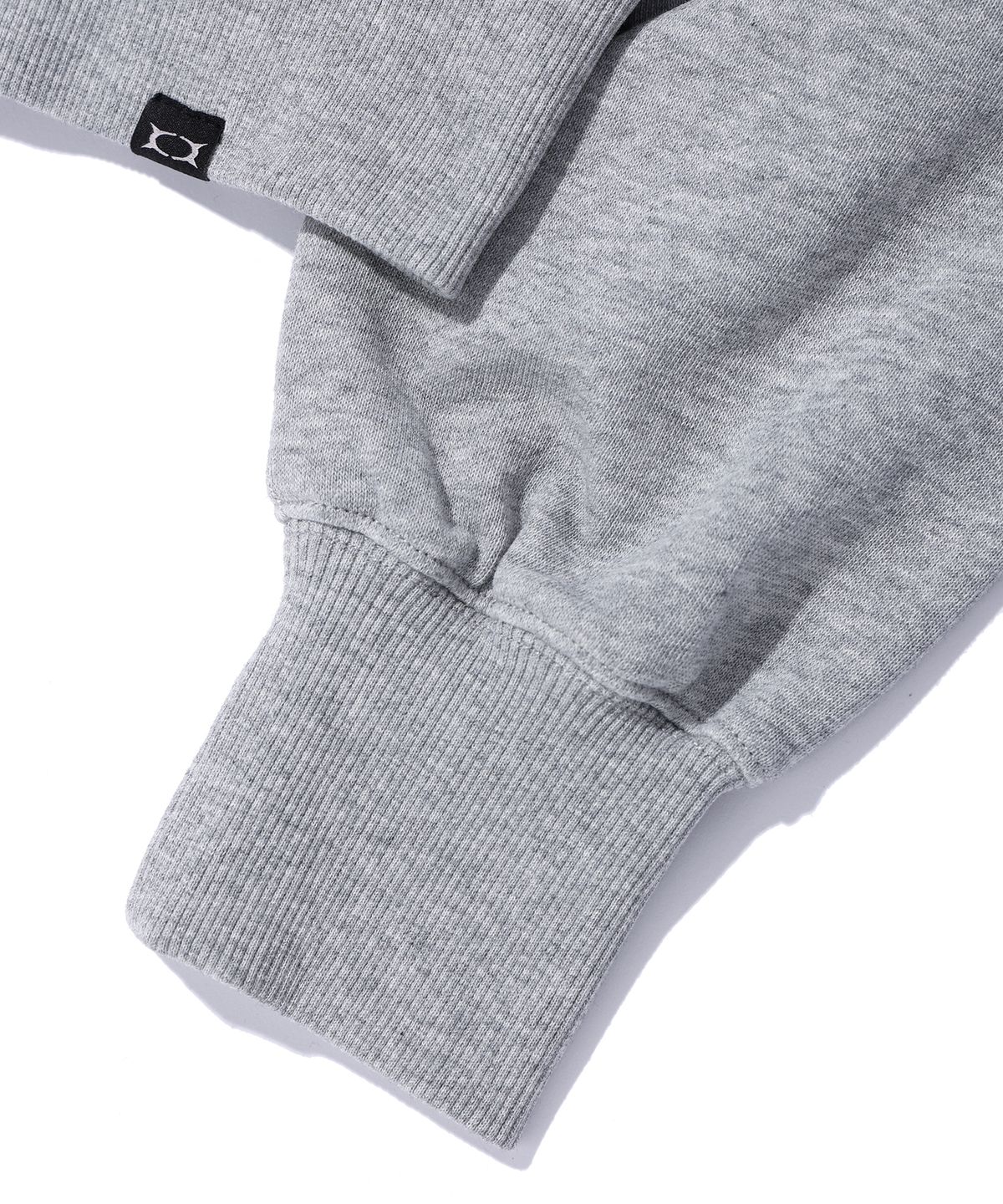 크리틱(CRITIC) CROP WORMHOLE LOGO HOODIE ZIP-UP MELANGE GREY