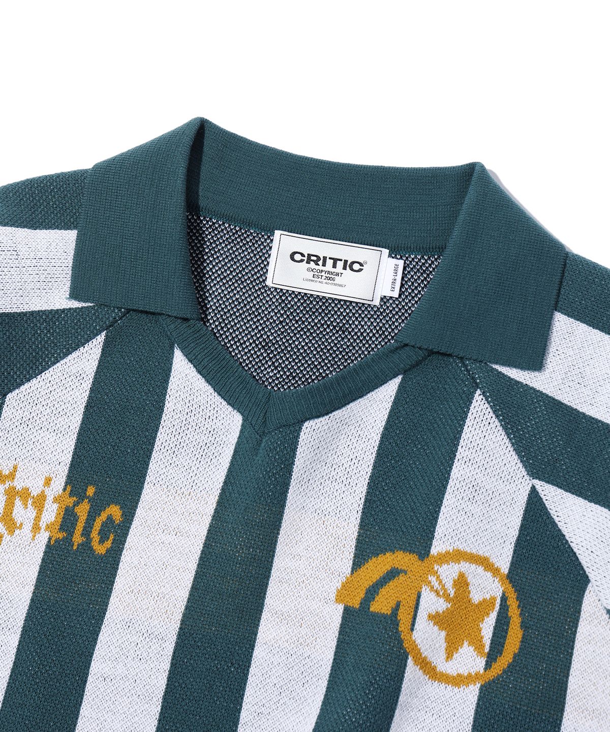 크리틱(CRITIC) KNIT STRIPE RACING JERSEY MINT