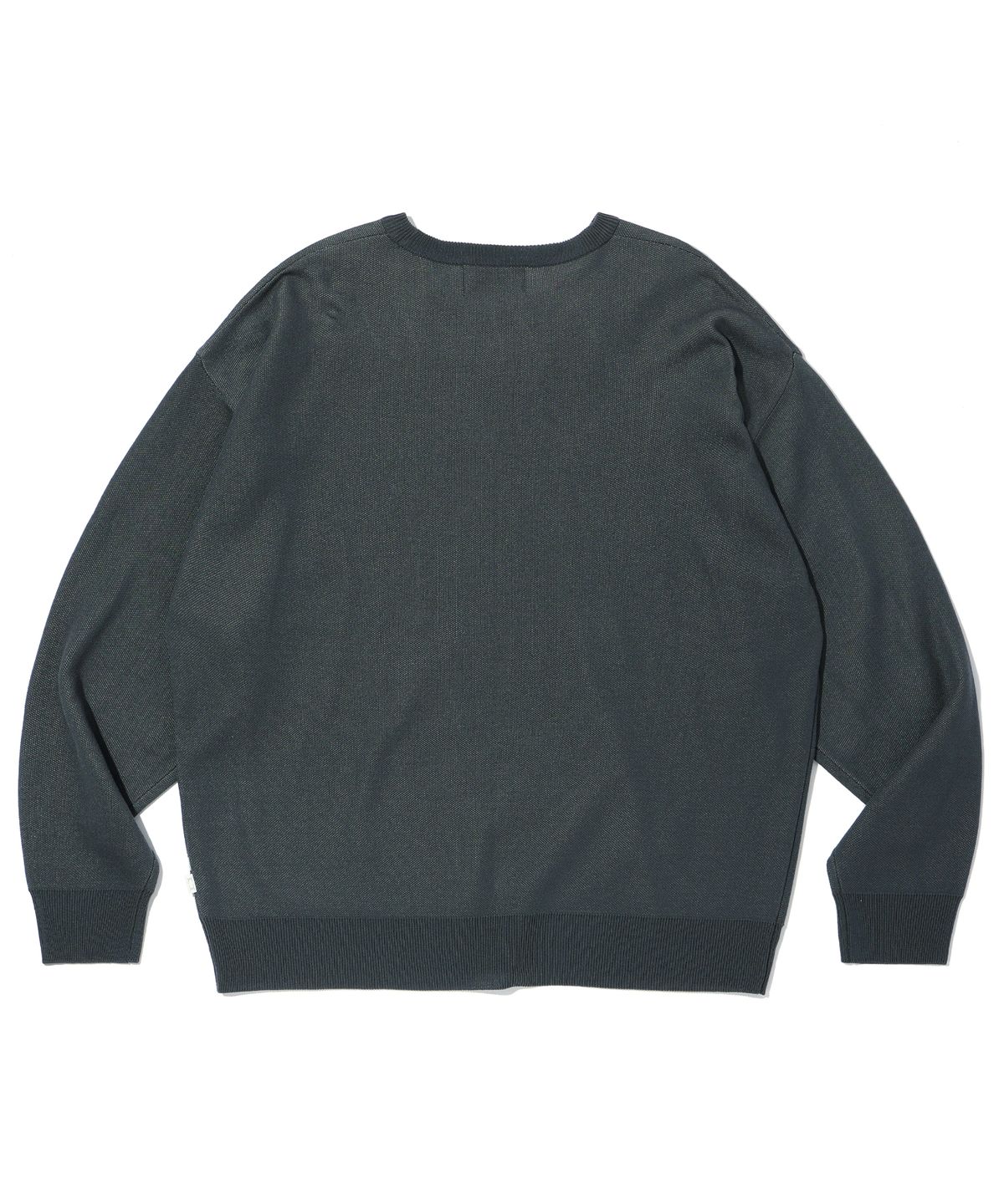 크리틱(CRITIC) WORMHOLE LOGO JACQUARD KNIT CHARCOAL