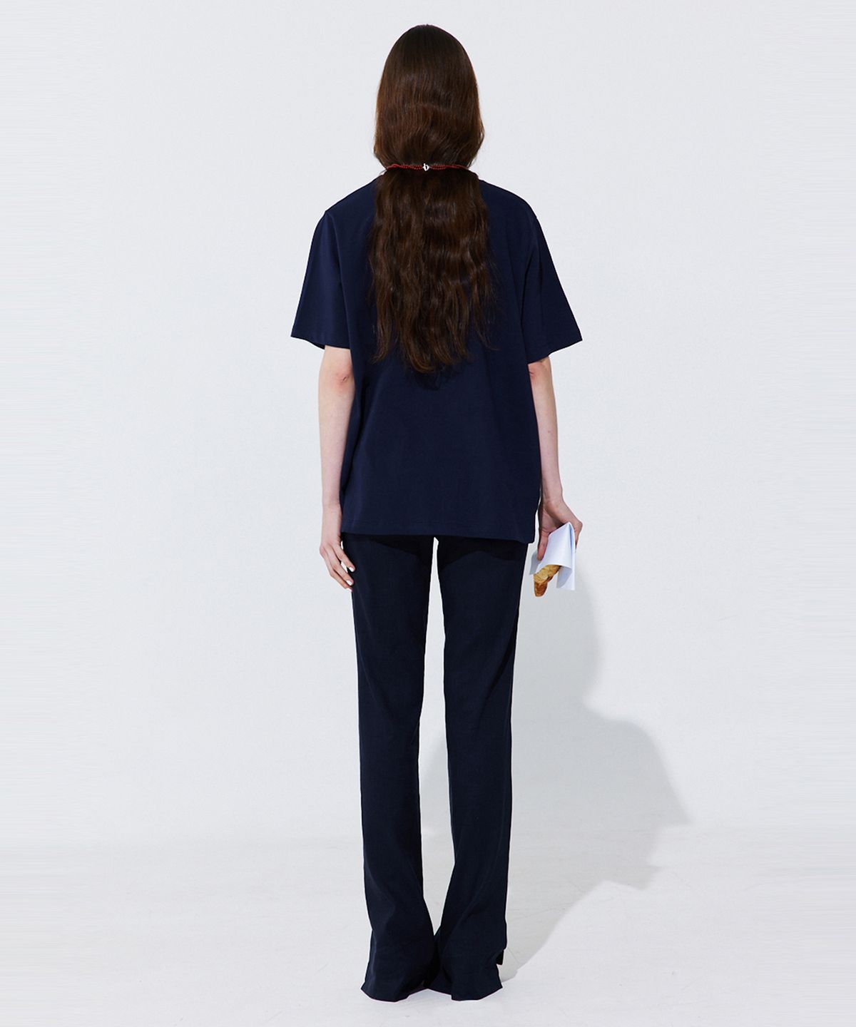 분더캄머(WNDERKAMMER) Linen semi-Bootscut Trousers_Navy (린넨 세미부츠컷 트라우져_네이비)