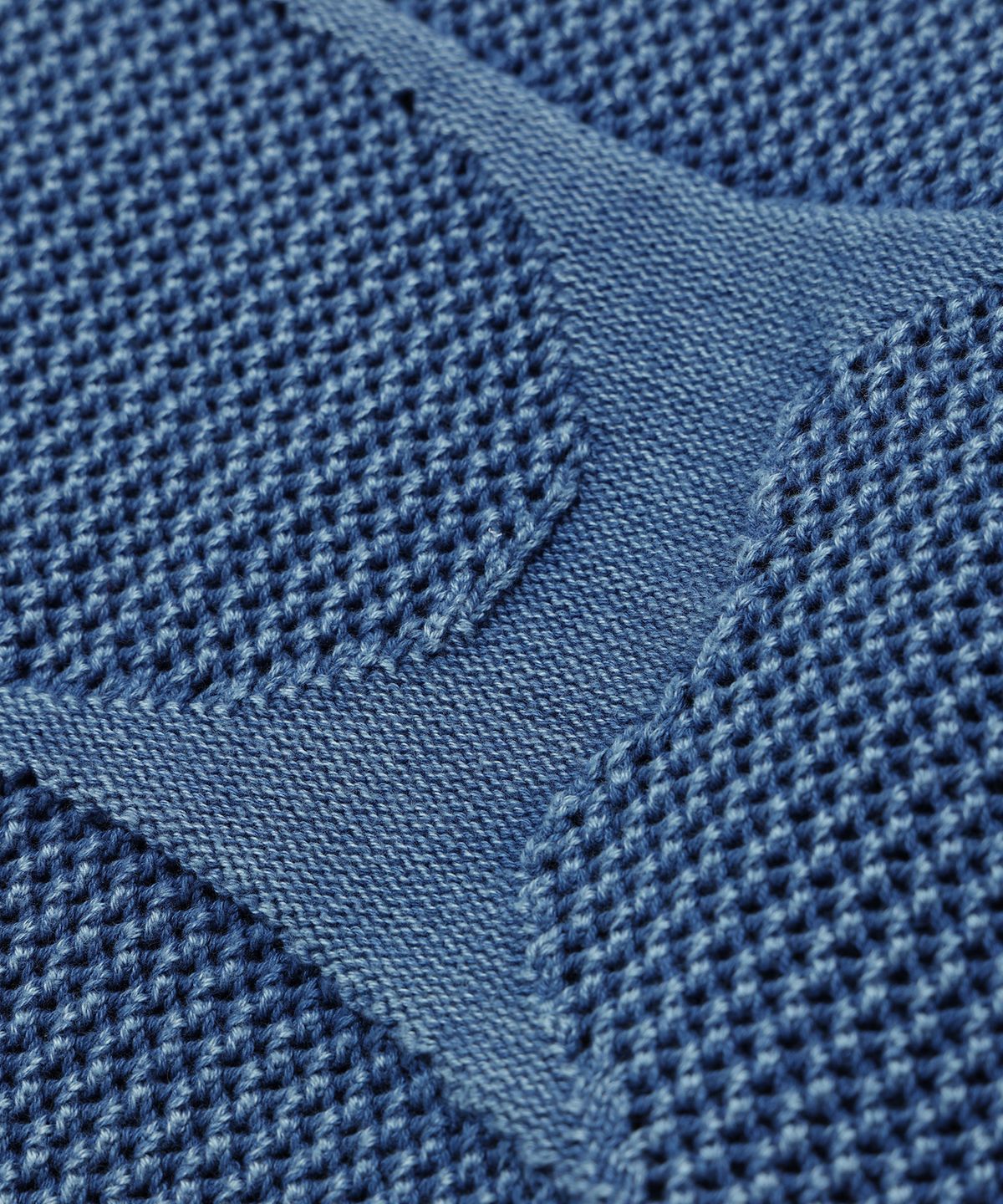 크리틱(CRITIC) WORMHOLE LOGO NATURAL DYEING MESH KNIT BLUE