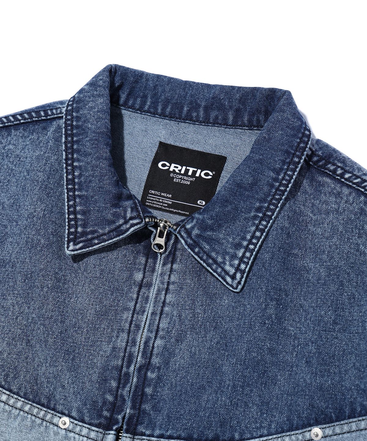 크리틱(CRITIC) WORMHOLE LOGO TWO TONE JACKET MEDIUM INDIGO
