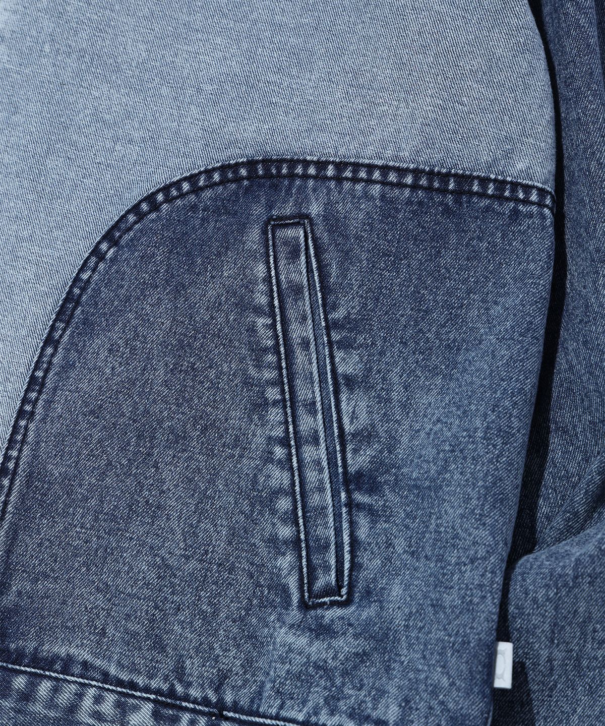 크리틱(CRITIC) WORMHOLE LOGO TWO TONE JACKET MEDIUM INDIGO
