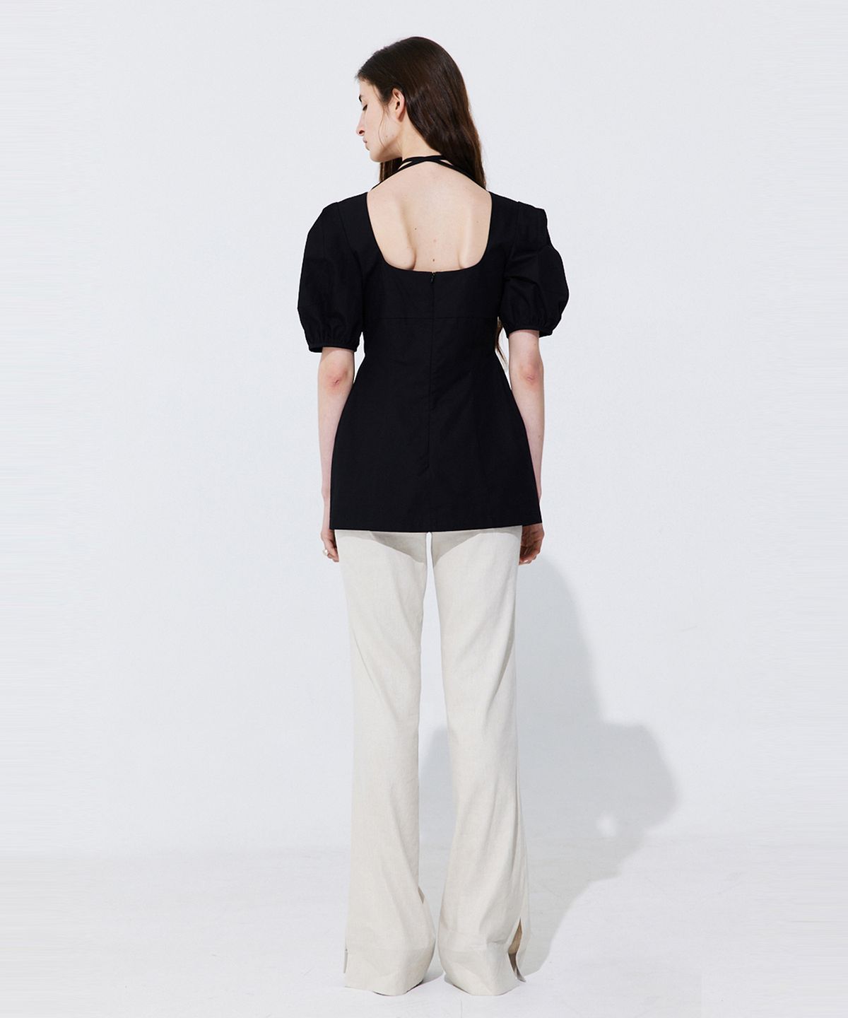 분더캄머(WNDERKAMMER) Linen semi-Bootscut Trousers_Light Beige (린넨 세미부츠컷 트라우져_라이트 베이지)