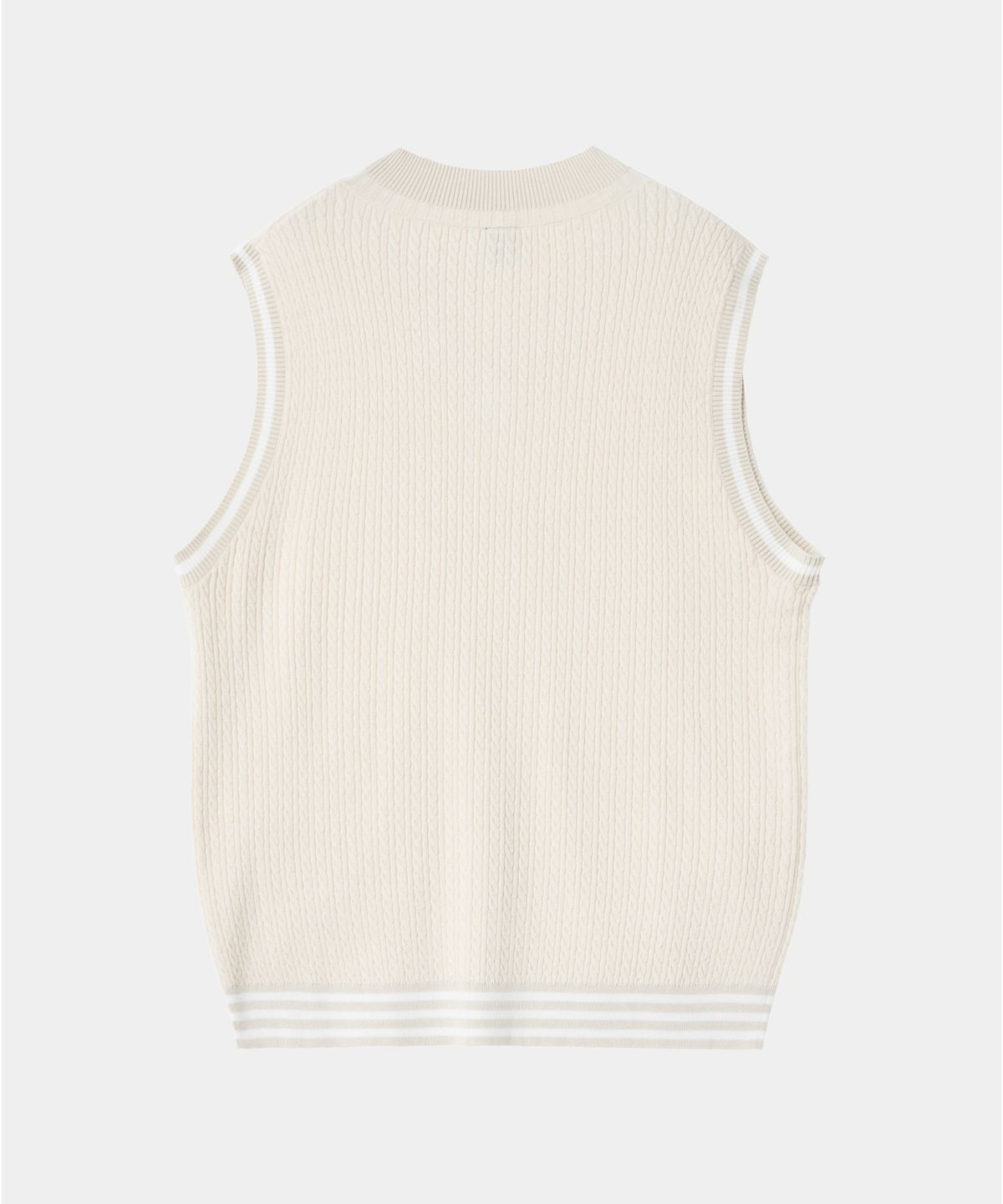 크루멤버스온리(CREW MEMBERS ONLY) CABLE VEST CREAM