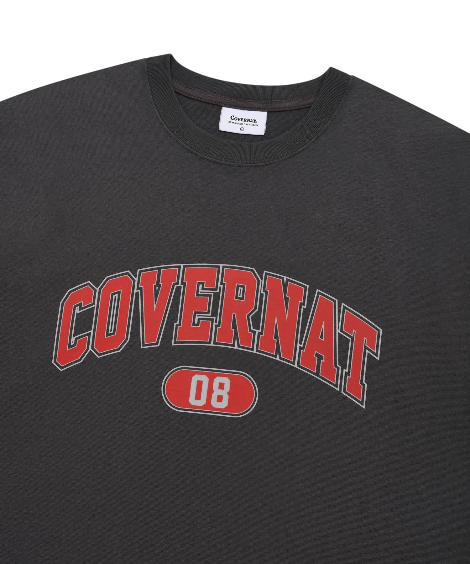 Tシャツ・カットソー COVERNAT Arch Dying T-Shirt Charcoal Arch Logo Dying T-Shirt Charcoal - Covernat | 60% - Asian