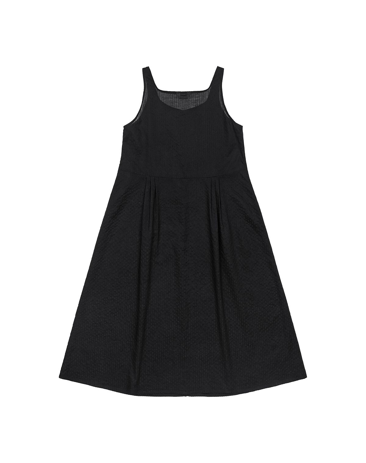 헤니트(HENNIT) 버튼 레이어드 원피스(블랙)