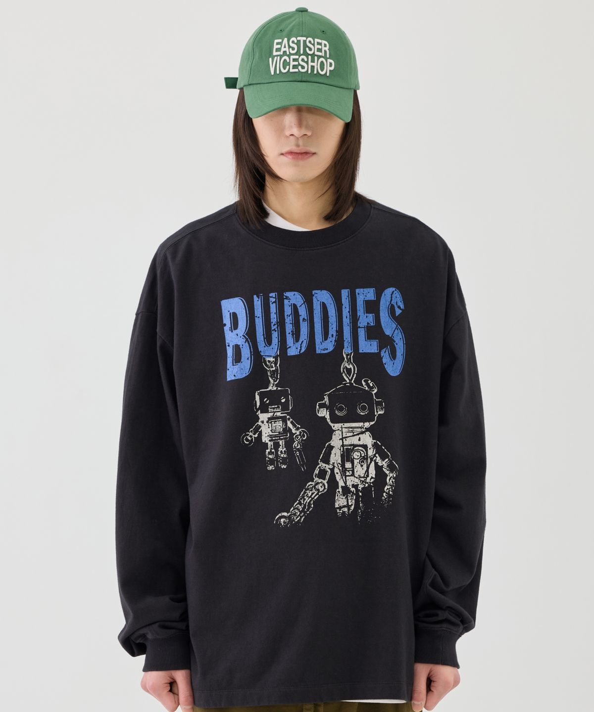 이스트서비스샵(eastserviceshop) Robo Service Long Sleeve - Washed Charcoal