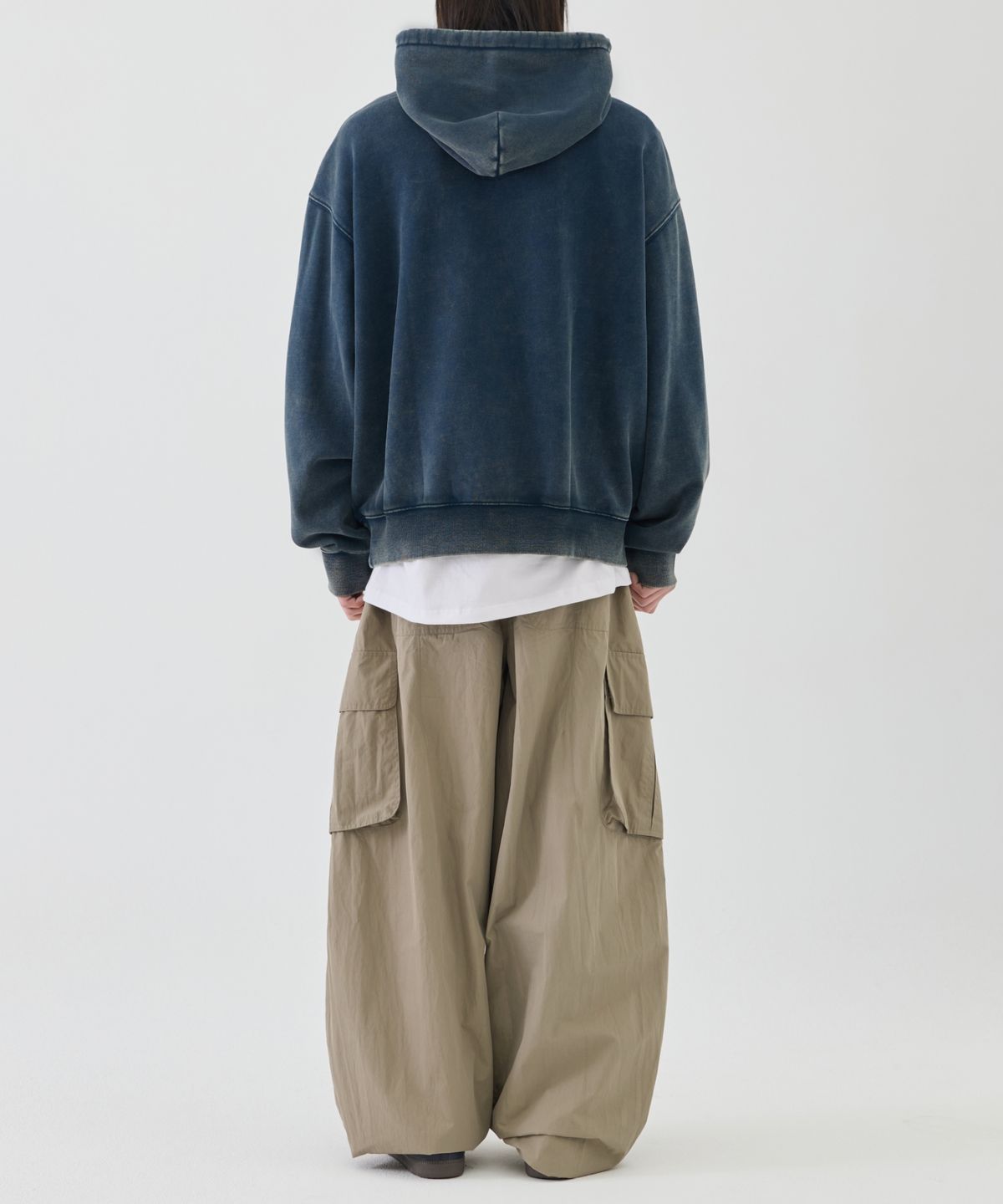 이스트서비스샵(eastserviceshop) Vice Shop Dyed Hoodie - Washed Navy