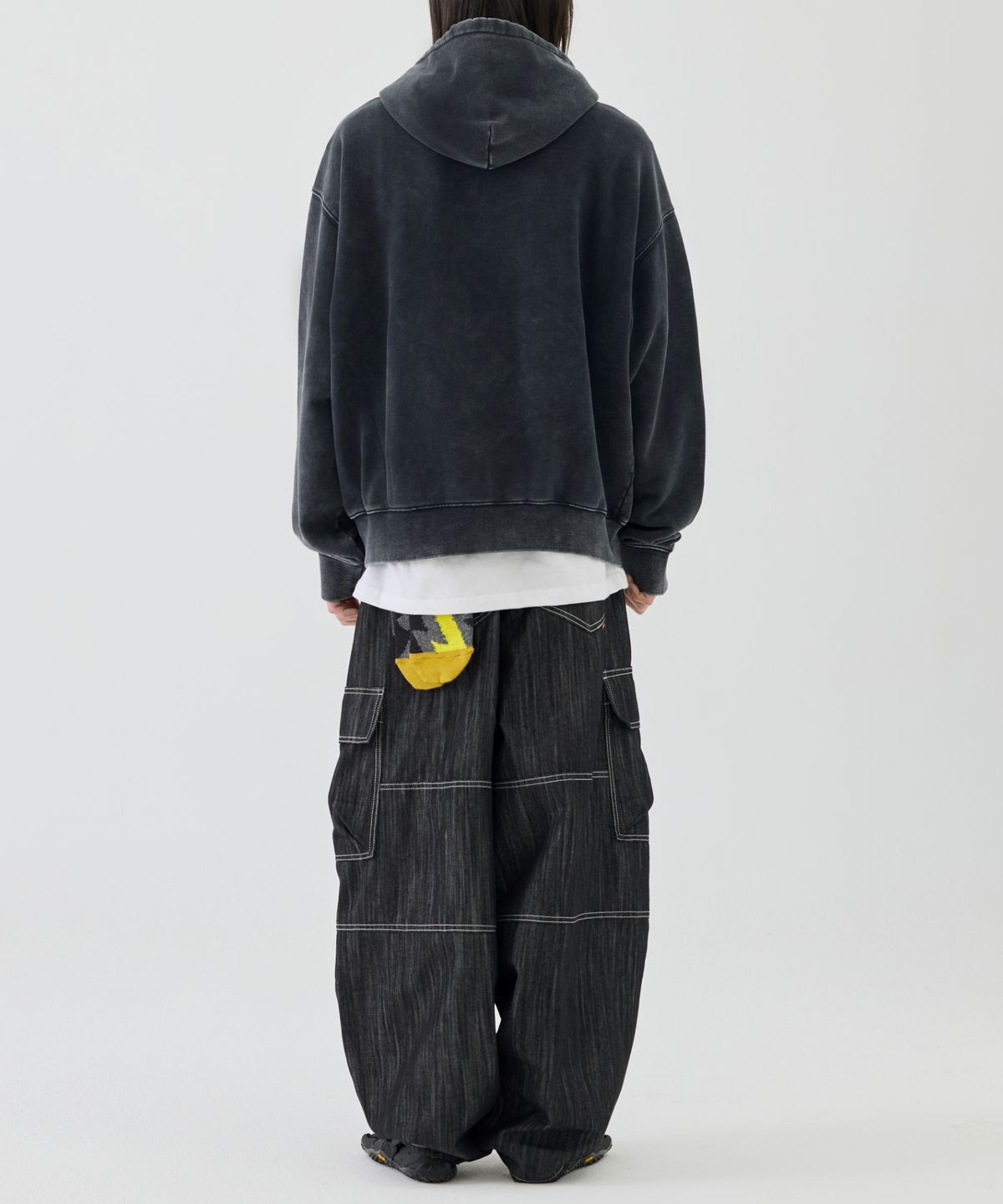 이스트서비스샵(eastserviceshop) Vice Shop Dyed Hoodie - Washed Charcoal