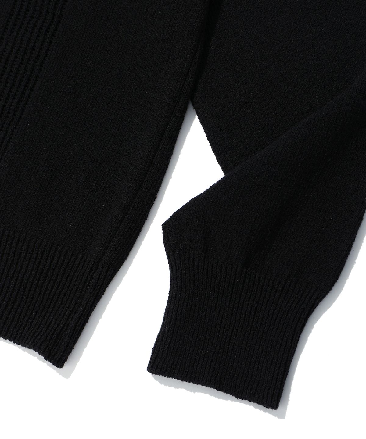 이에이(IEY) NET ZIP UP CARDIGAN Black