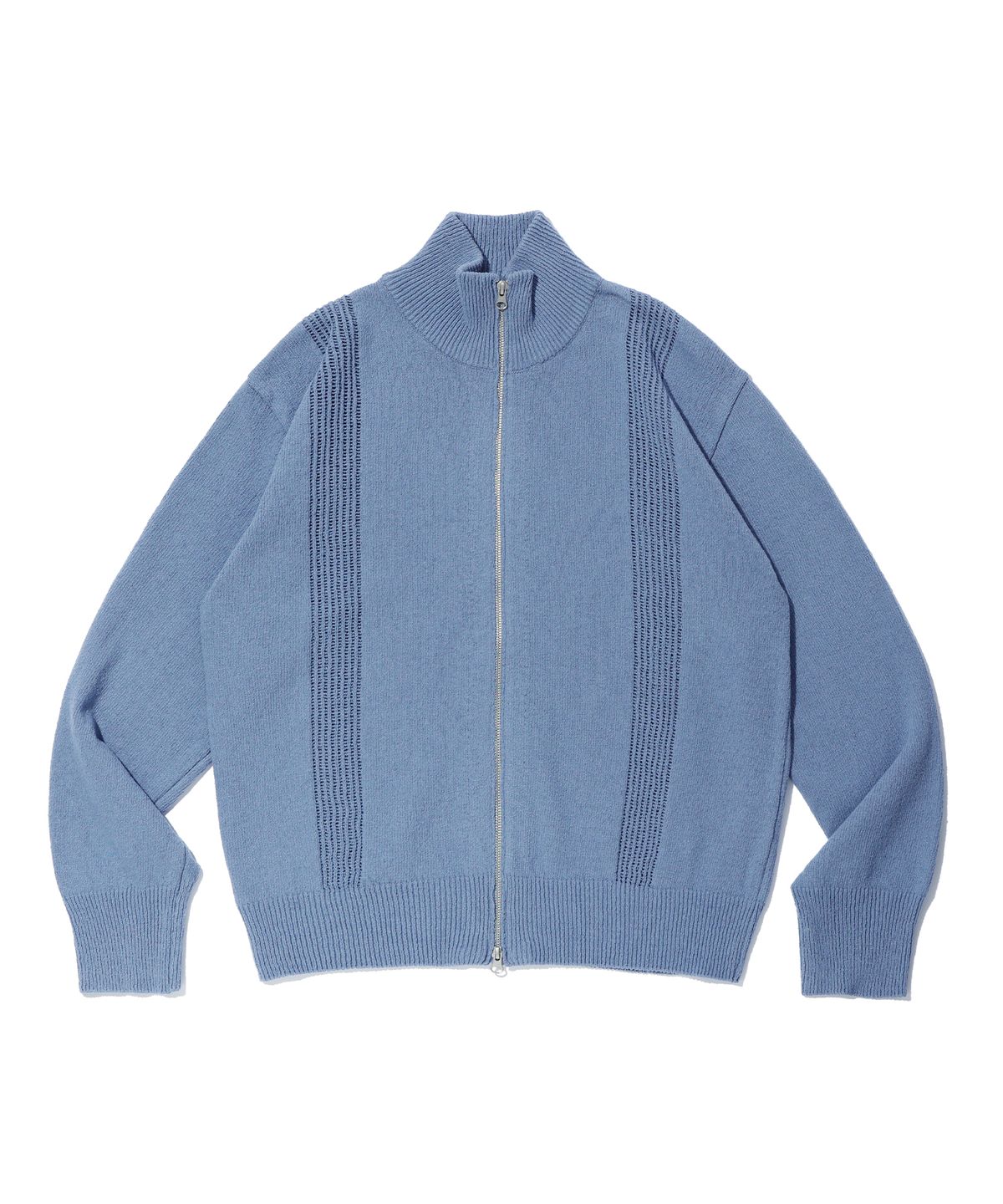 이에이(IEY) NET ZIP UP CARDIGAN Sky Blue