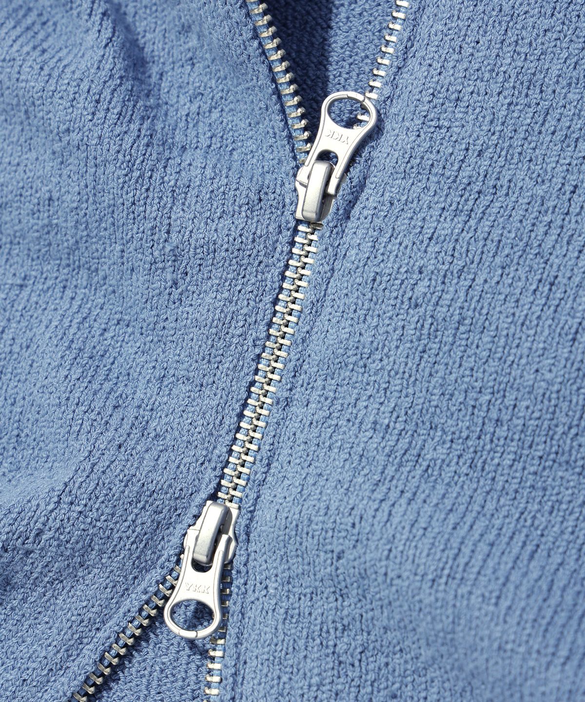 이에이(IEY) NET ZIP UP CARDIGAN Sky Blue