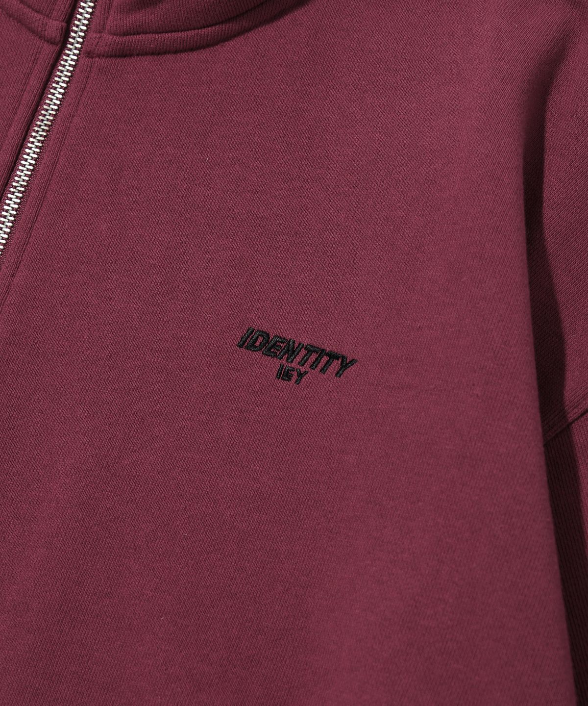 이에이(IEY) MULTI ZIP-UP SWEATER SHIRT Burgundy