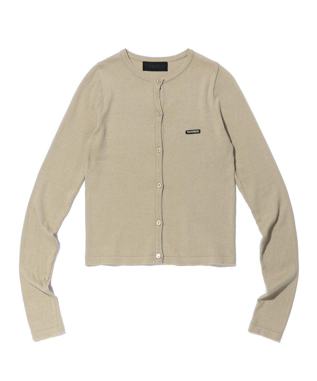유희(YOUHEE) YOUHEE LOGO CARDIGAN BEIGE