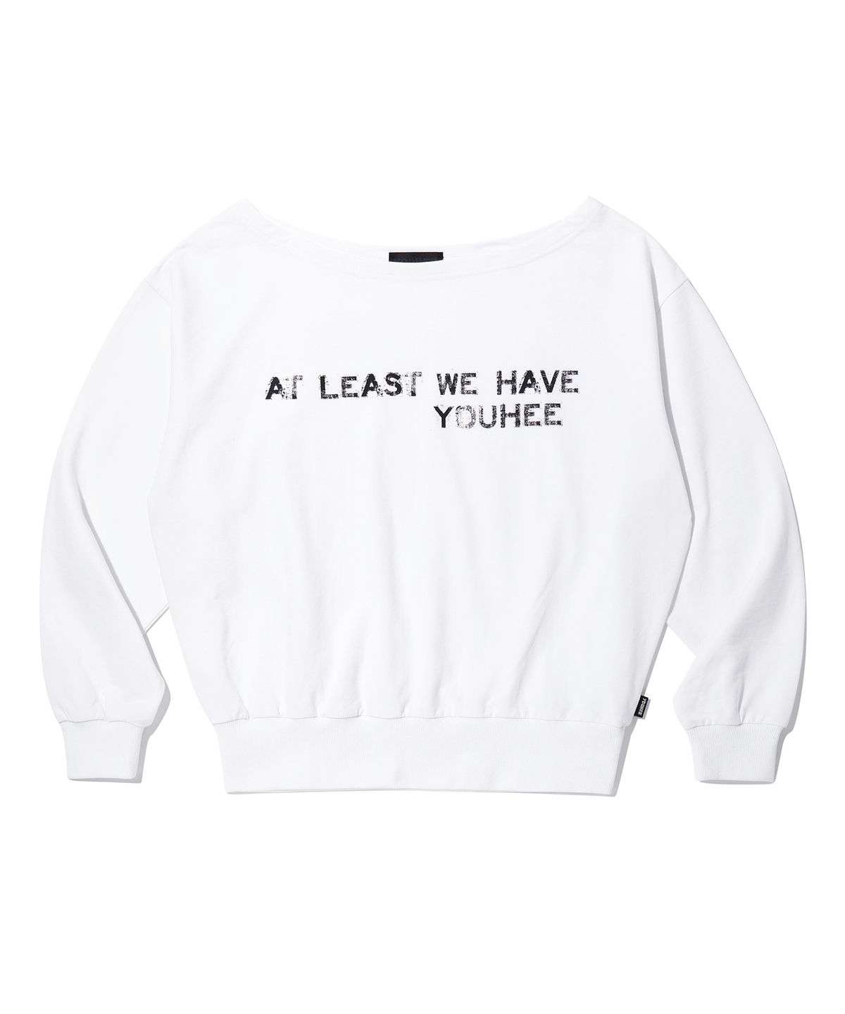 유희(YOUHEE) OFF SHOULDER SWEATSHIRTS MELANGE GREY