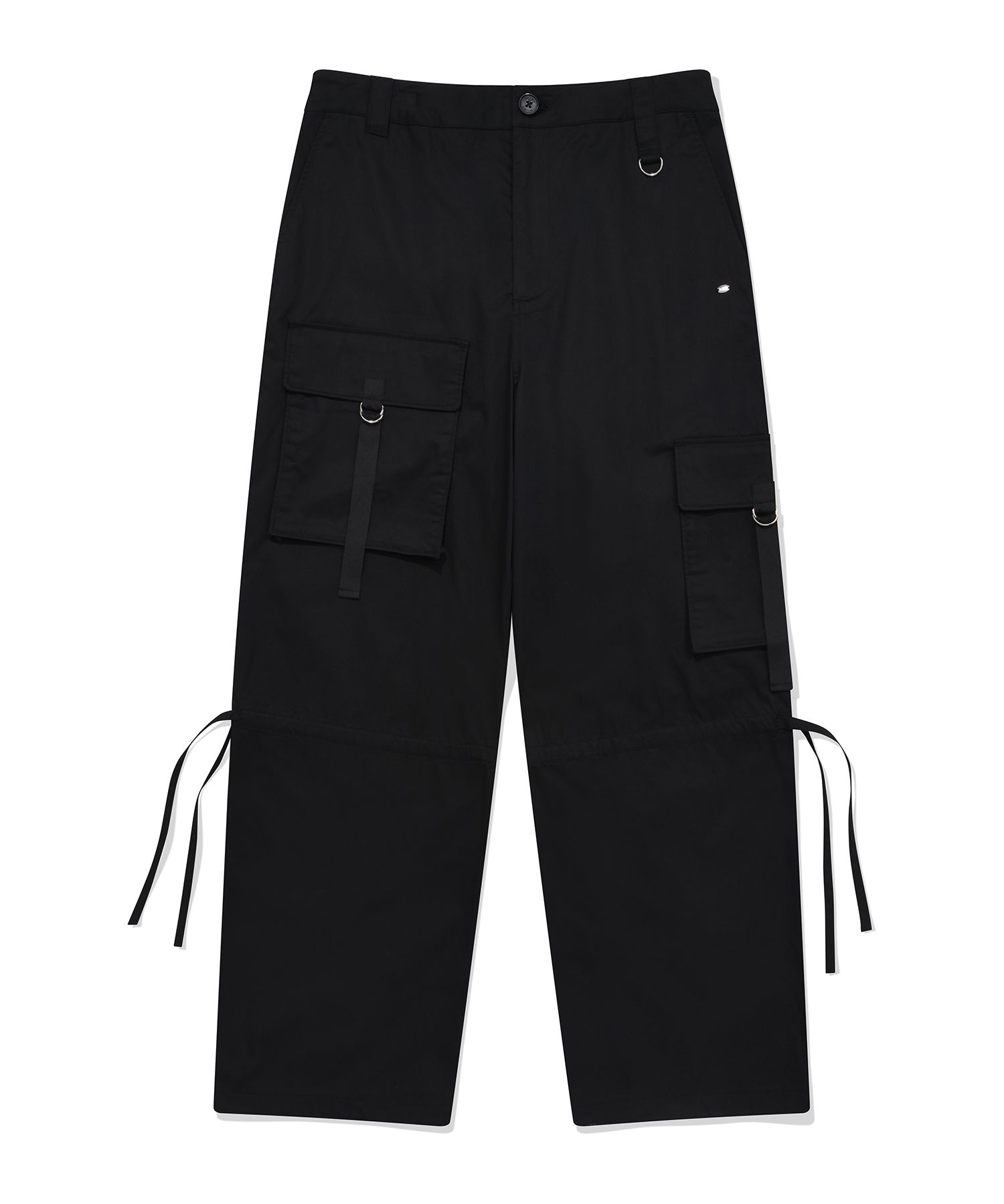 ★MUSINSA STANDARD★ Nylon Cargo Banding Bermuda Pants Black MUSINSA | FALLETT Big pocket cargo pants black