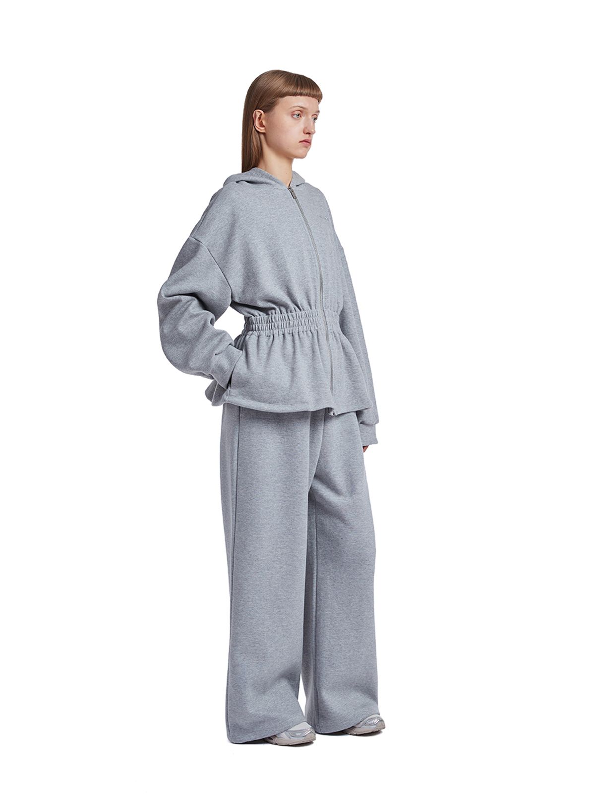 트렁크프로젝트(TRUNK PROJECT) Ruffle Hoodie_Grey