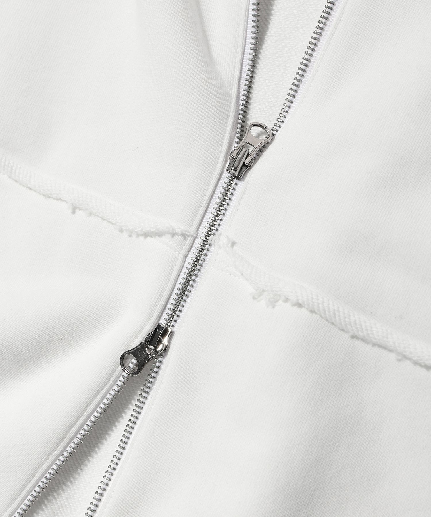 MUSINSA | YOUHEE RIBBON DETAIL HOOD ZIP-UP WHITE